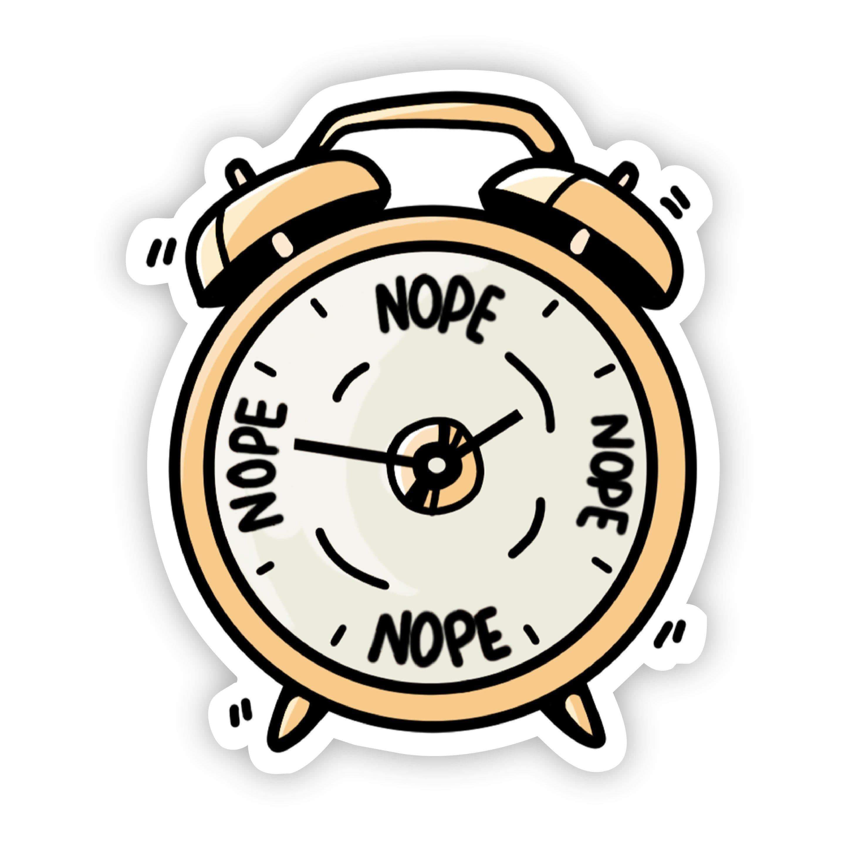  Nope Alarm Clock Sticker、mySite、elrpsem3k