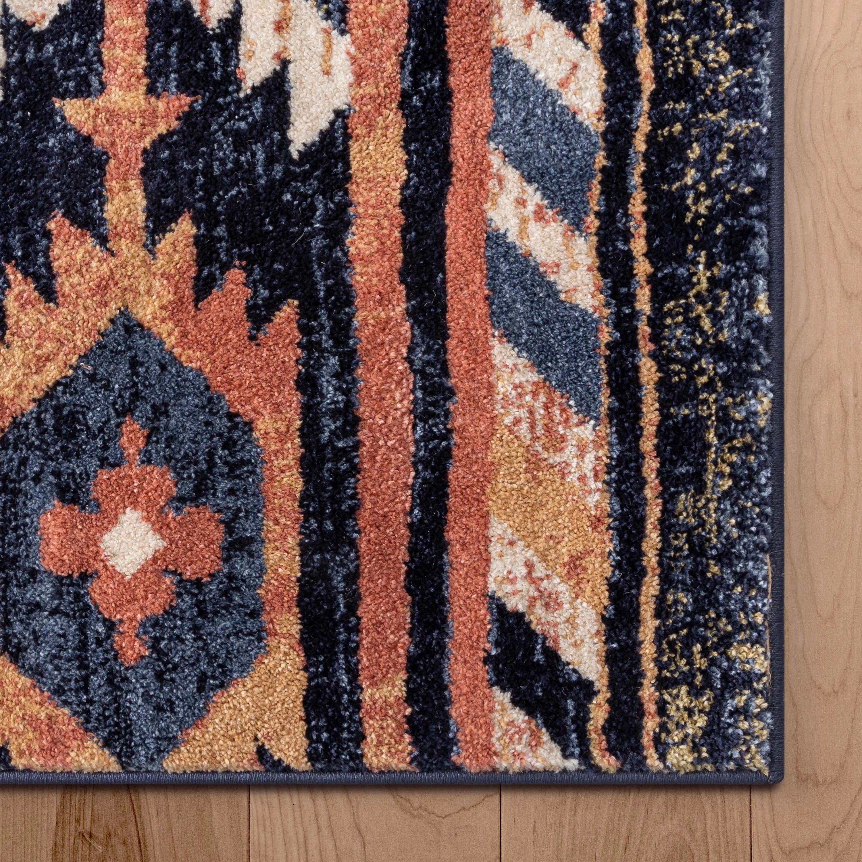 Lea Blue Traditional Southwestern Tribal Rug、mySite、gigharbornorthrealestate