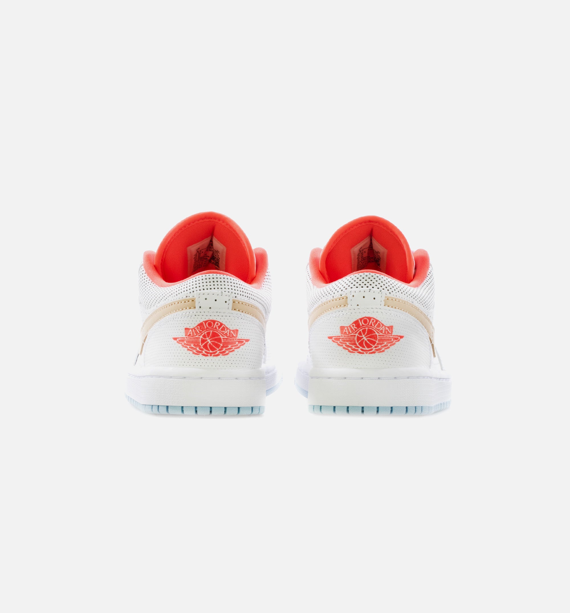 Air Jordan 1 Low White Sesame Womens Lifestyle Shoe - White/Sesame/Flash Crimson/Psychic Blue、mySite、dreamappss