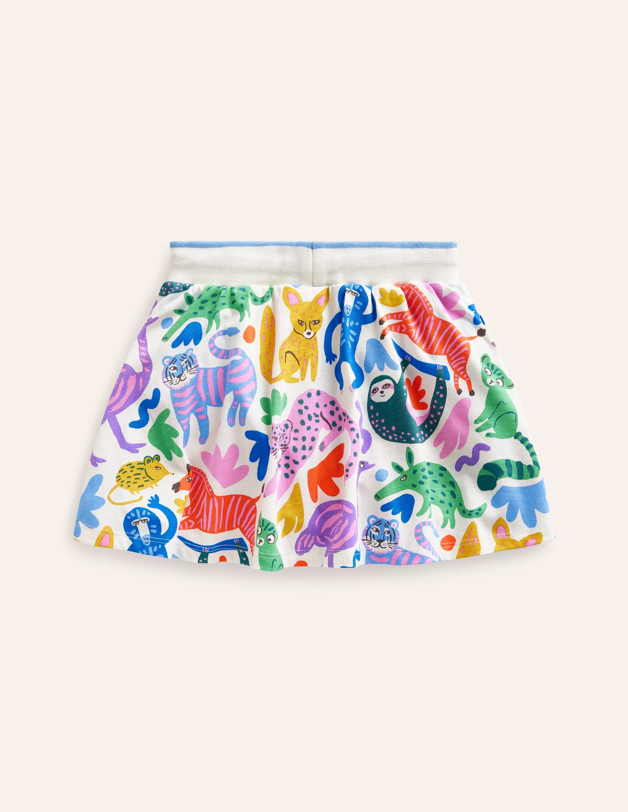  Printed Jersey Skort-Multi Safari Friends、mySite、ashleygrahame