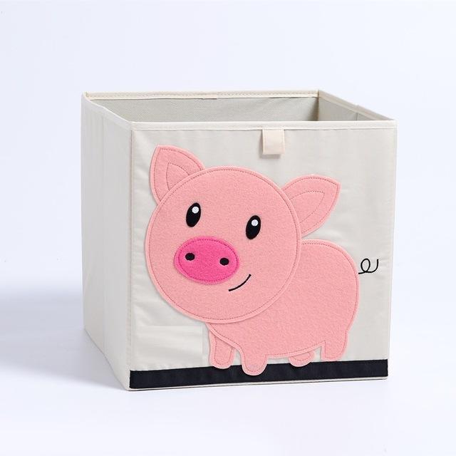 Kid's Animal Storage Cubes Large with Lids Heavyweight Foldable *、mySite、g9winljtr
