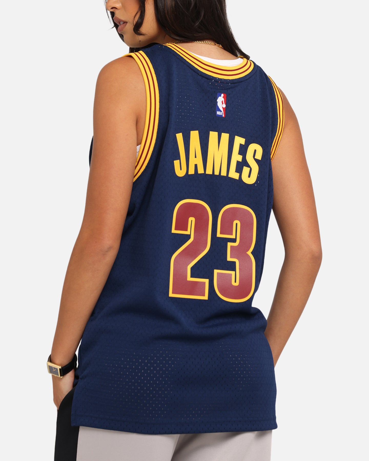 Mitchell & Ness Cleveland Cavaliers Lebron James Swing Jersey Blue、mySite、zt4zffjzw