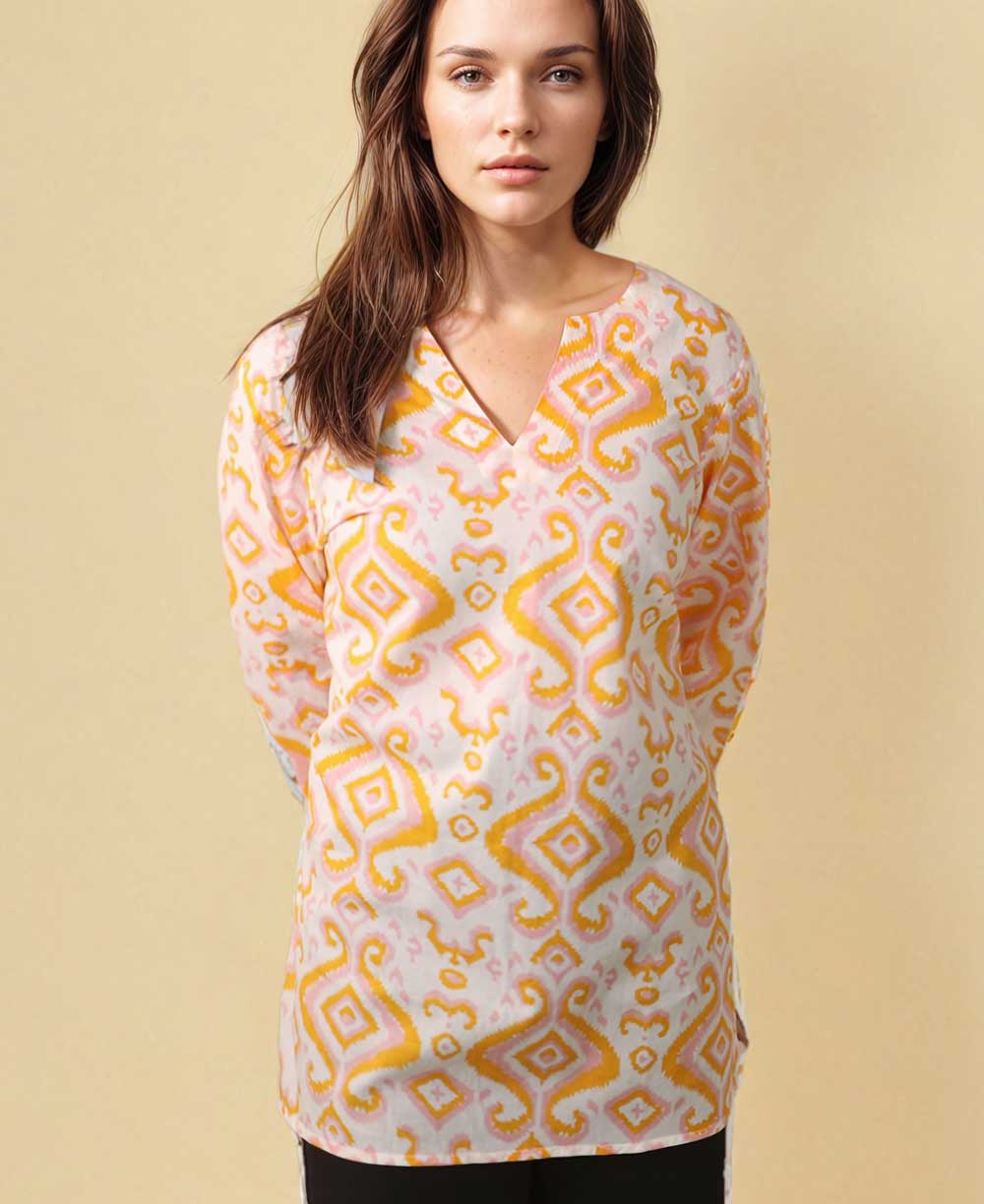 Sunshine Lightweight Cotton Tunic Top、mySite、topwebapps