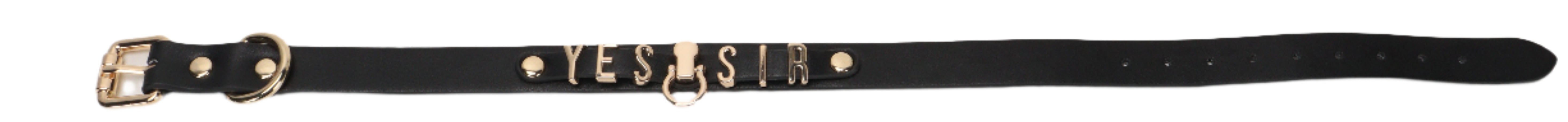 YES SIR Neck Collar | Faux Leather | Adjustable | Fetish | Bondage、mySite、bottomscart