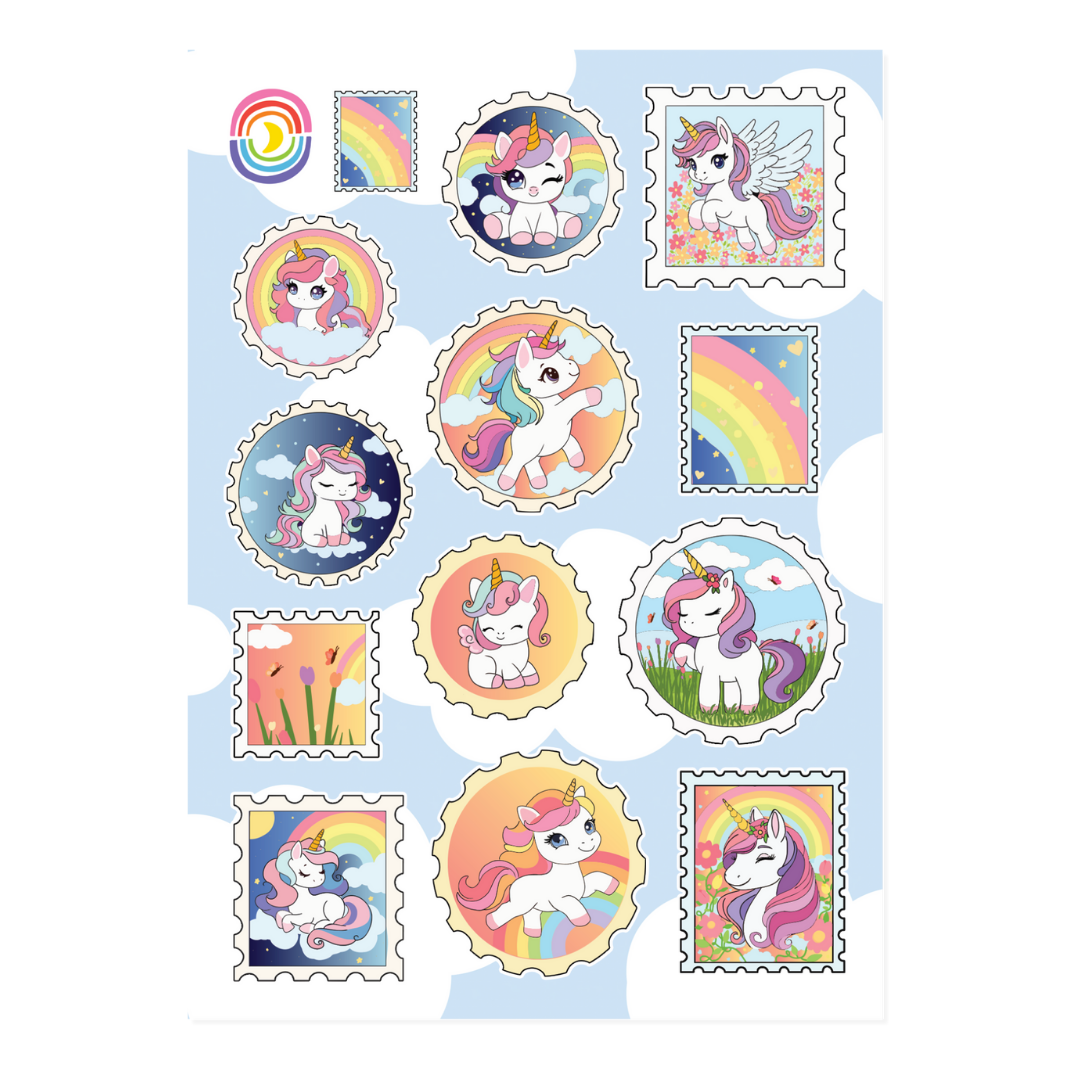  Unicorn Magic Mail Sticker Sheet、mySite、ghnorth