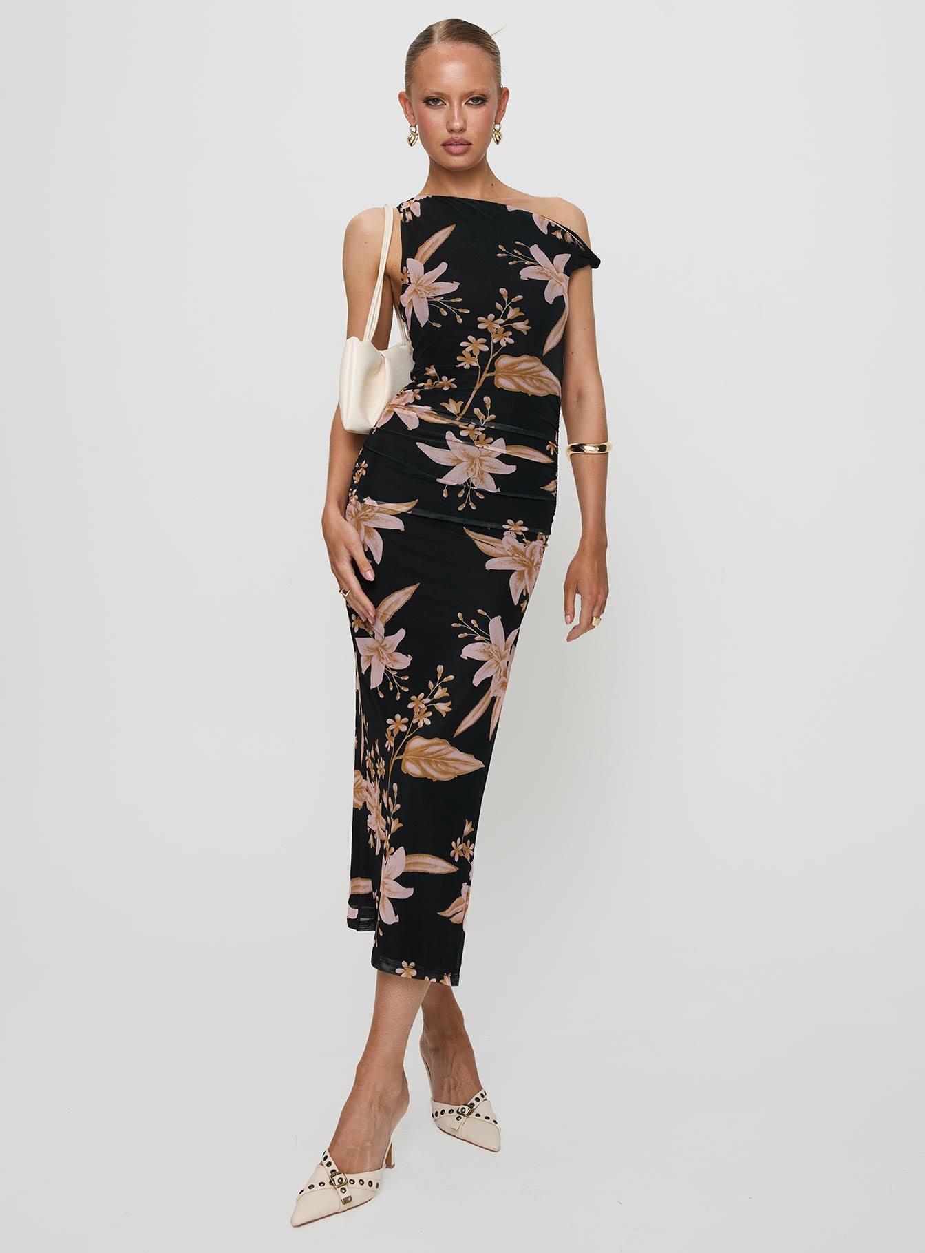 Goldrush Maxi Dress Black Floral、mySite、solidvoid