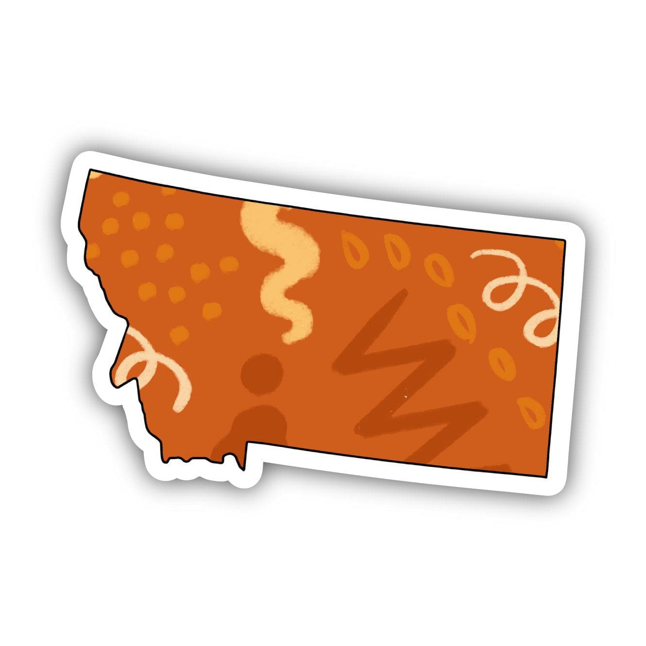  Montana Orange Abstract Sticker、mySite、ghnorth