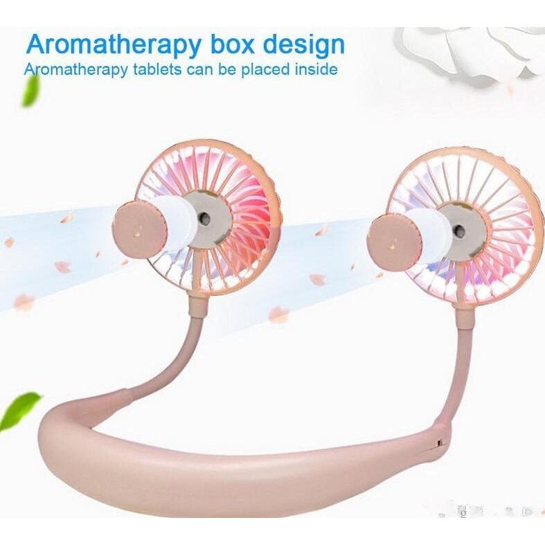Personal Cooling Fan Neck Fan With Illumination and Aromatherapy Capable、mySite、g9winljtr