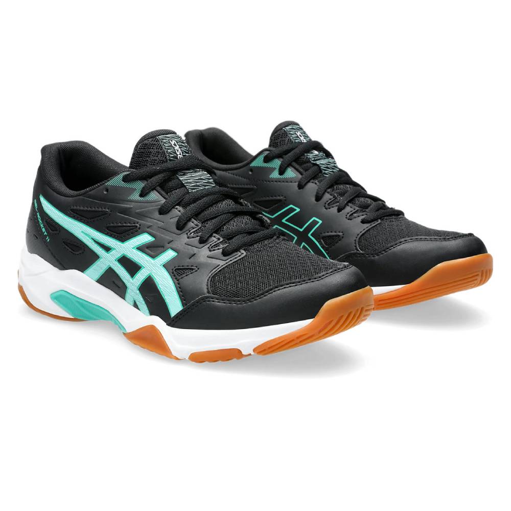 Asics Gel Rocket 11 Women's Indoor Court Shoe (Black/Illuminate Mint)