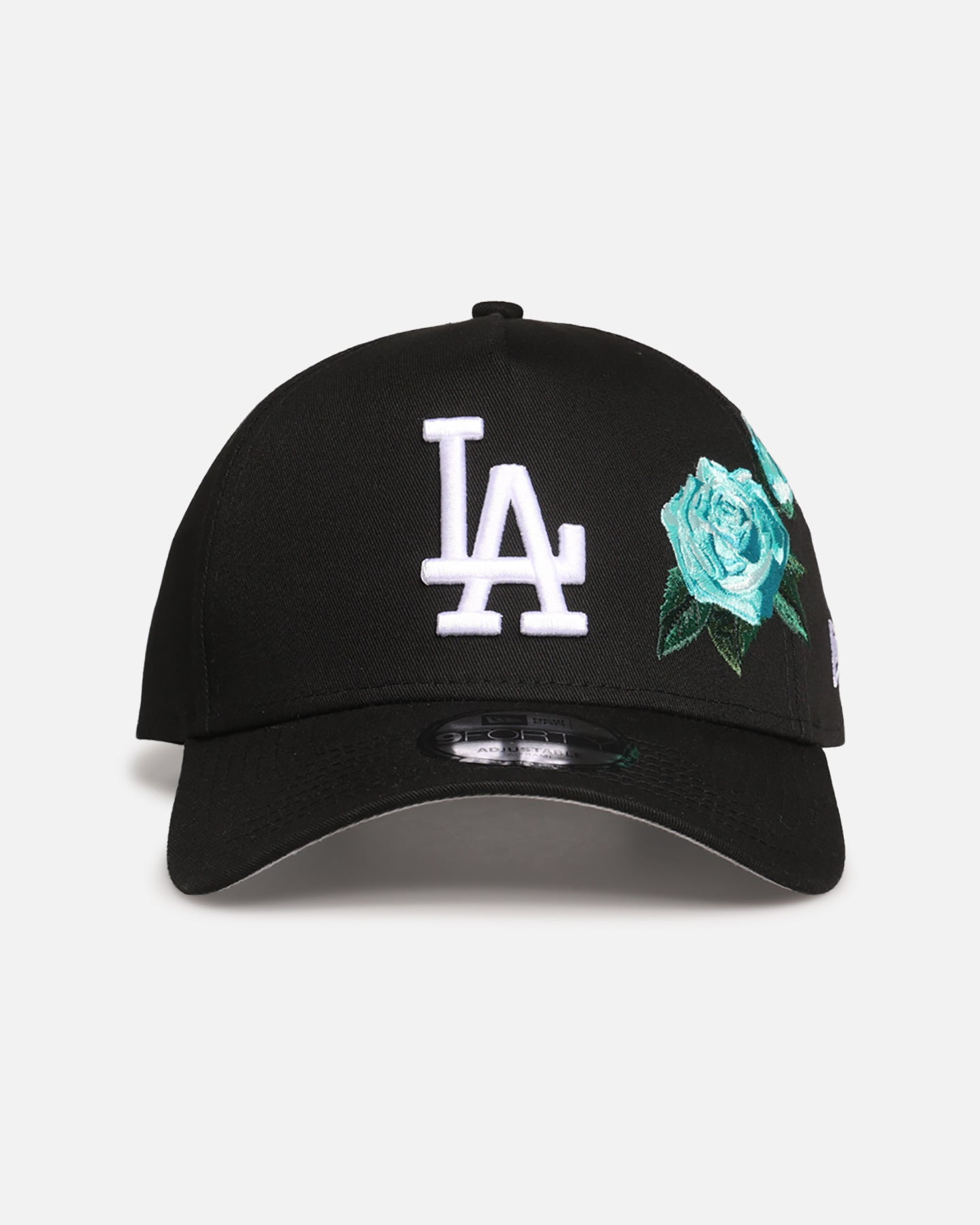 New Era Los Angeles Dodgers 'Aqua Rose Embroidery' 9FORTY A-Frame Snapback Black/Aqua、mySite、zt4zffjzw