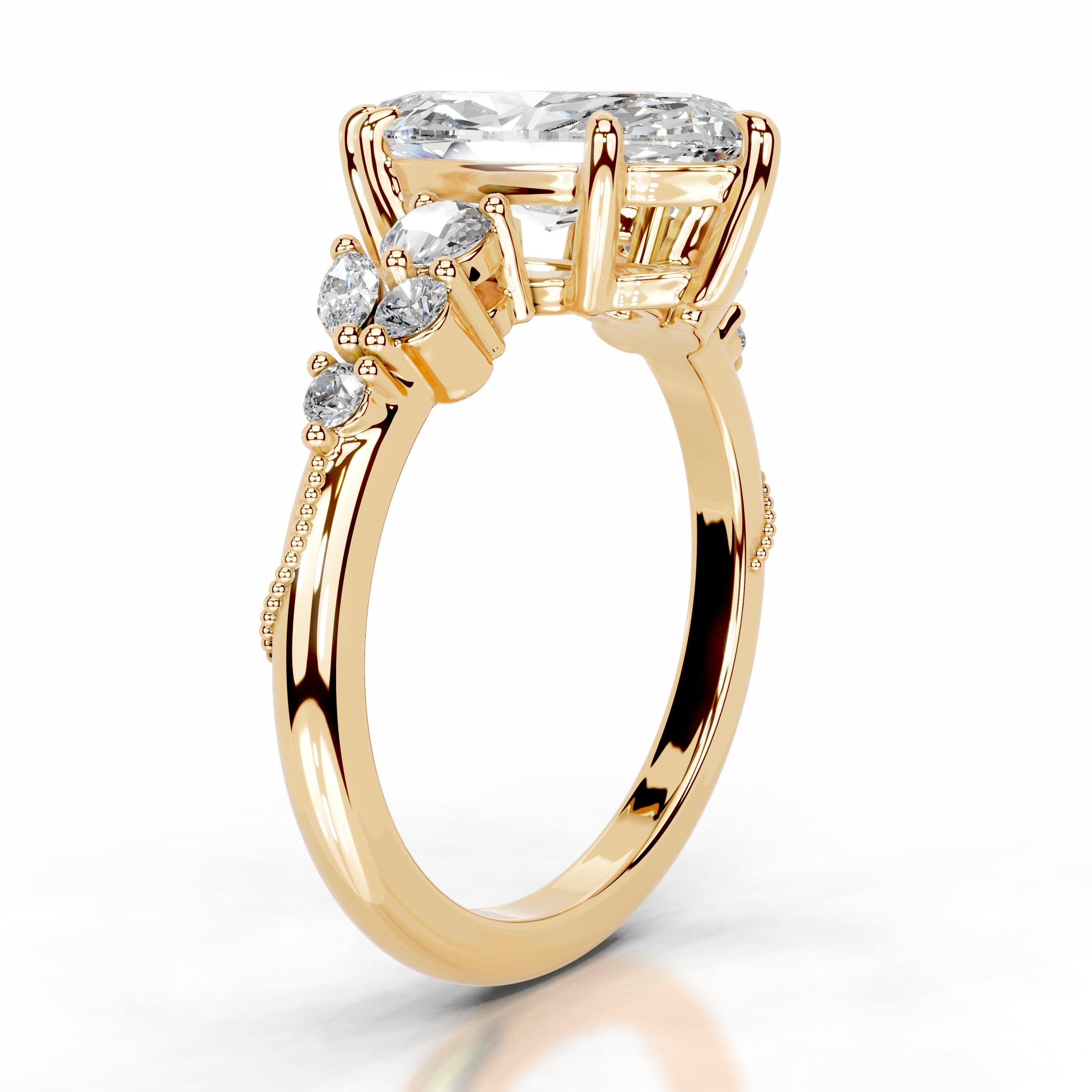 Eduarda Lab Grown Diamond Ring - 18K Yellow Gold、mySite、hinf8tx79
