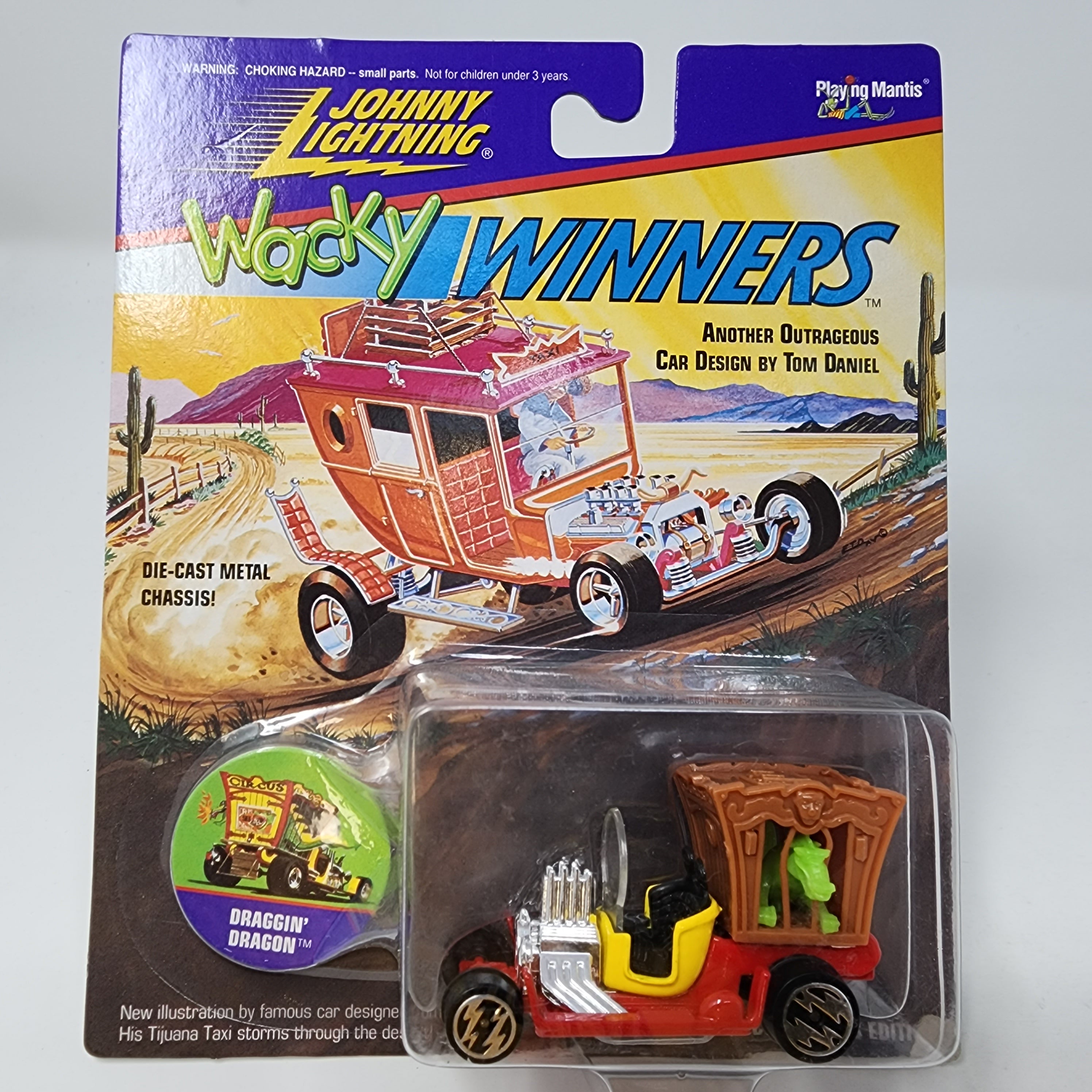 Draggin Wagon * RED/YELLOW * Johnny Lightning Wacky Winners、mySite、hgirdovlk