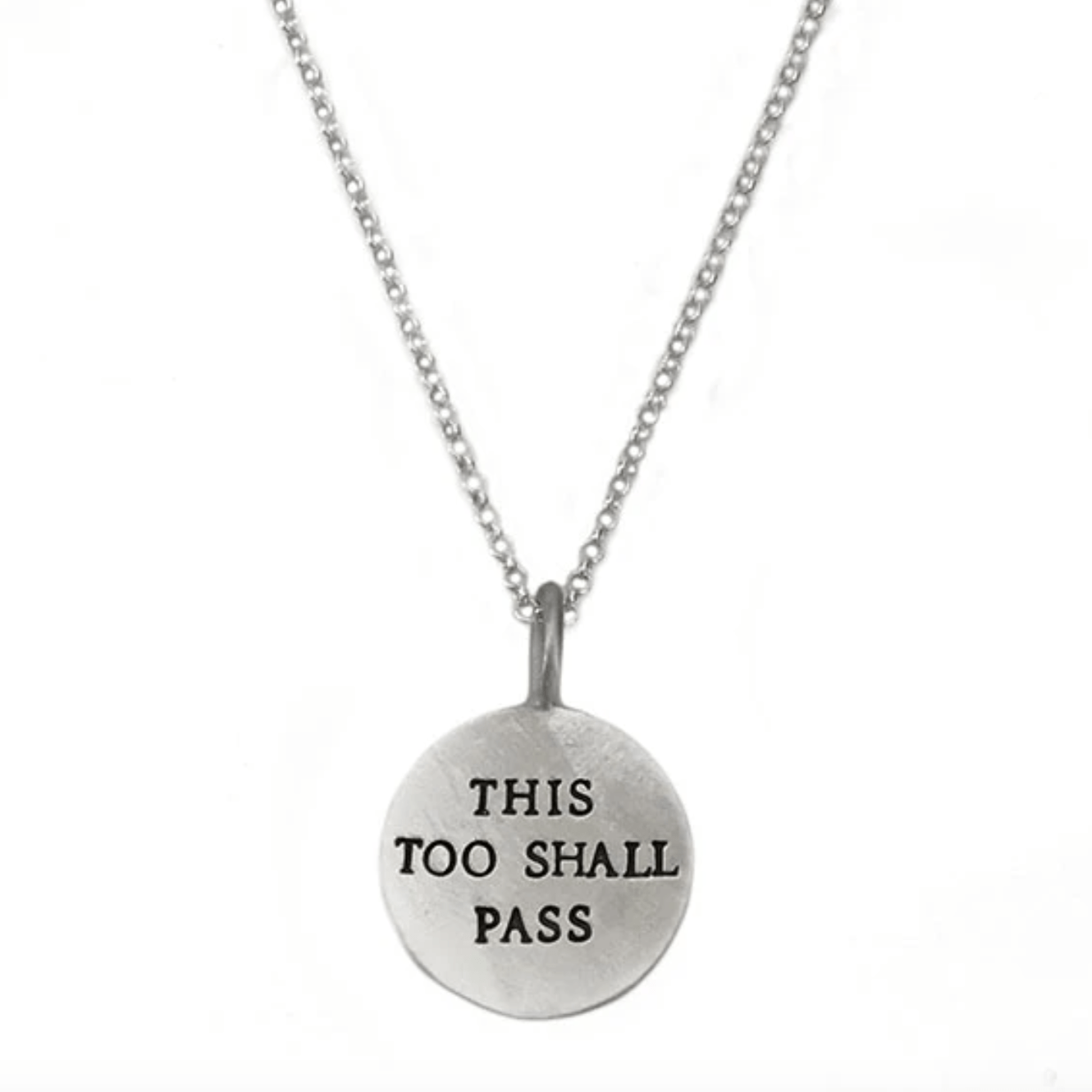 This Too Shall Pass Sterling Silver Necklace by Emily Rosenfeld、mySite、topwebapps
