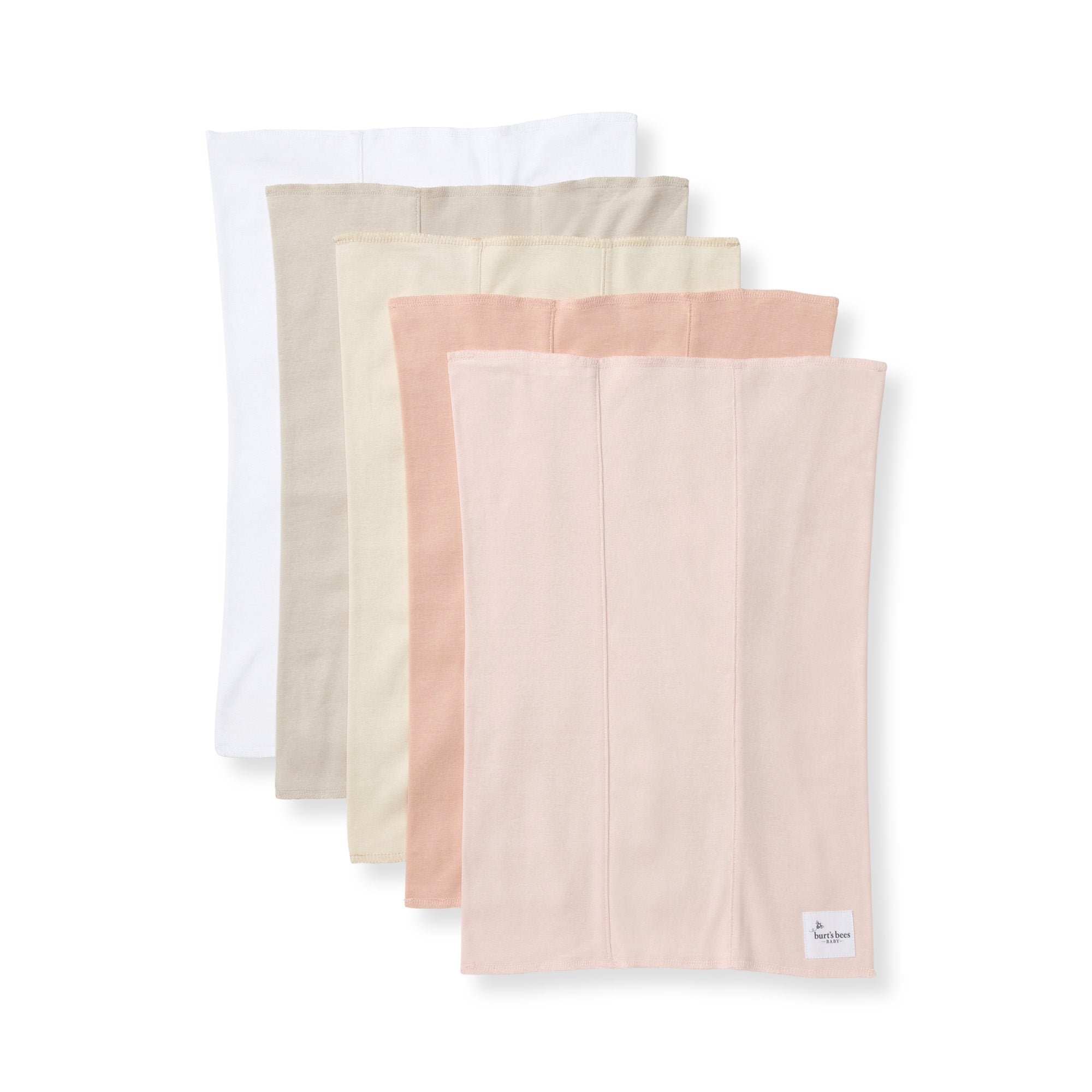 Solid Organic Cotton Burp Cloths 5 Pack - Pink Sand、mySite、g9winljtr