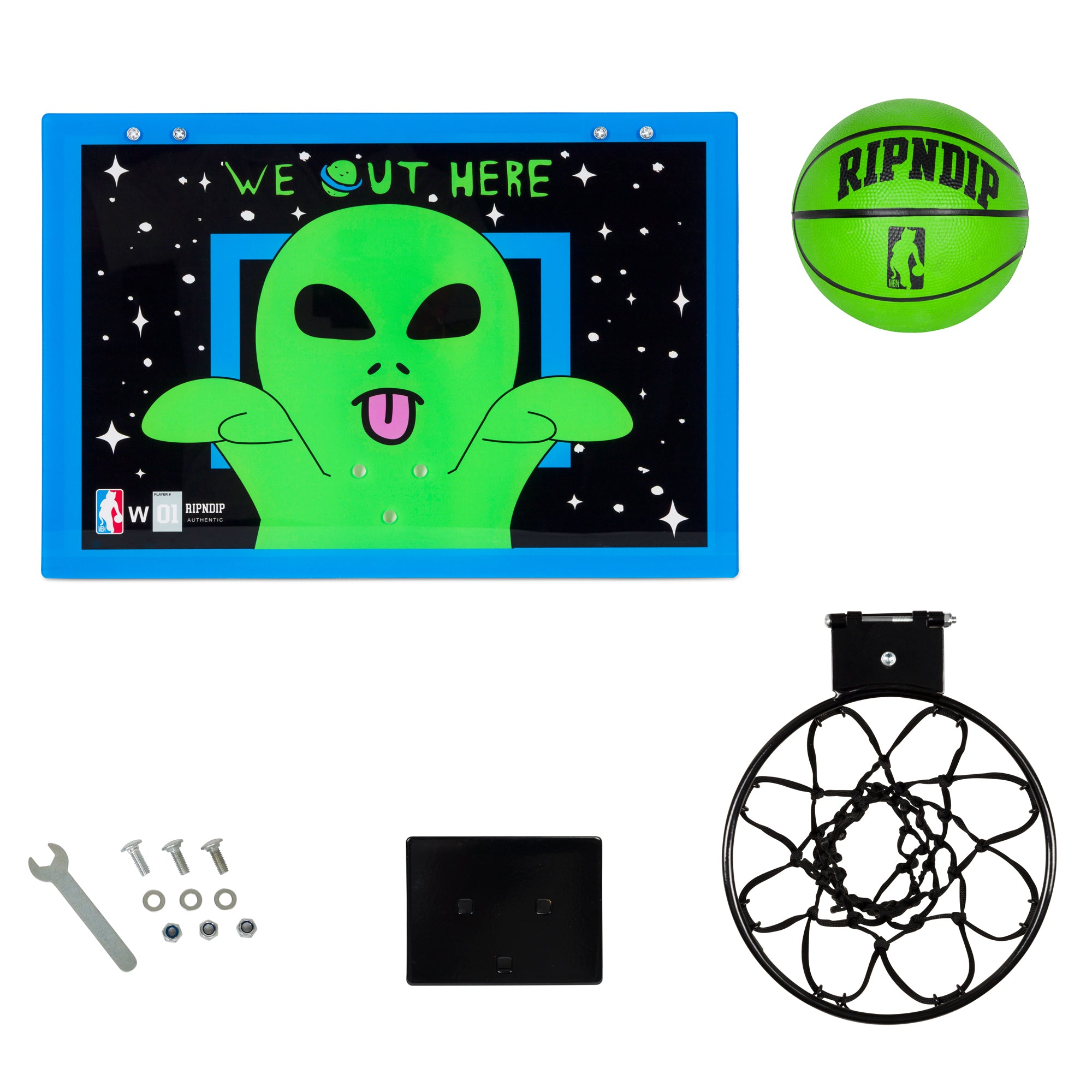  Peeking Alien Hanging Basketball Set (Black/Blue)、mySite、merchandisen