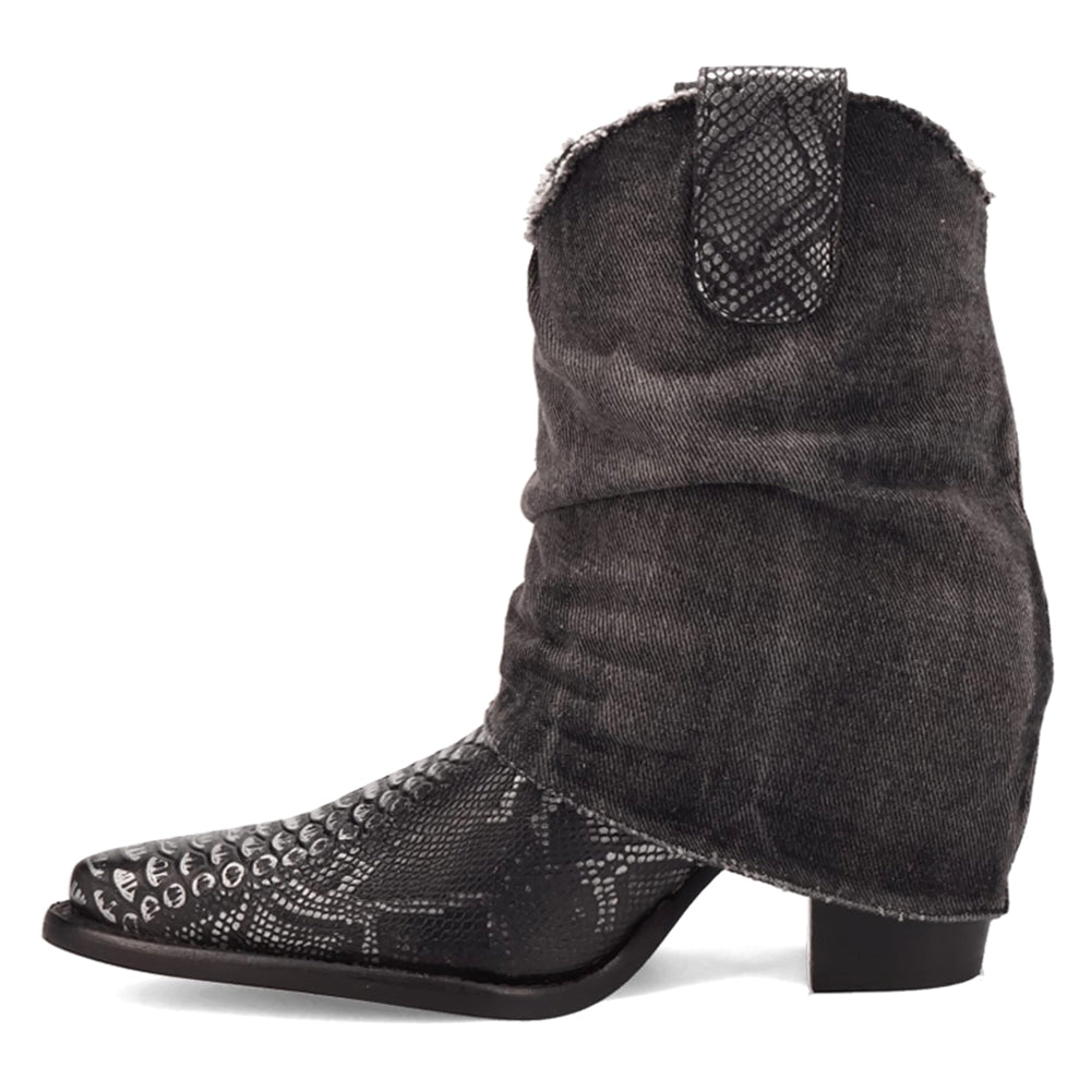 Denim Dream Snake Snip Toe Cowboy Booties、mySite、gtrtttuynbv