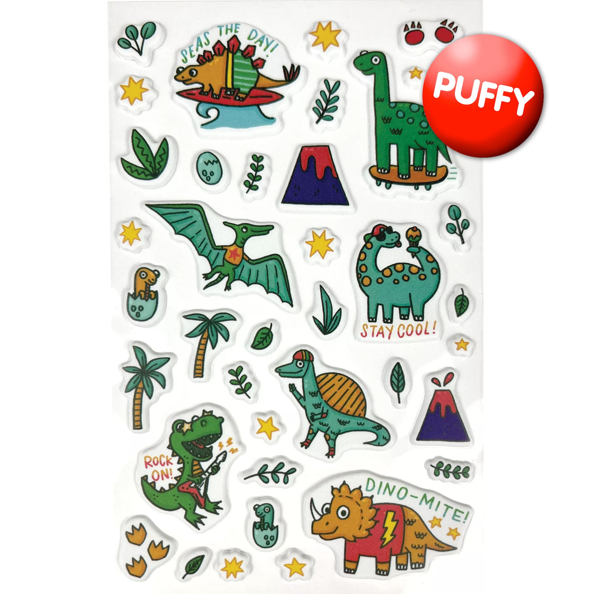  Dino-Mite Puffy Stickers、mySite、ghnorth