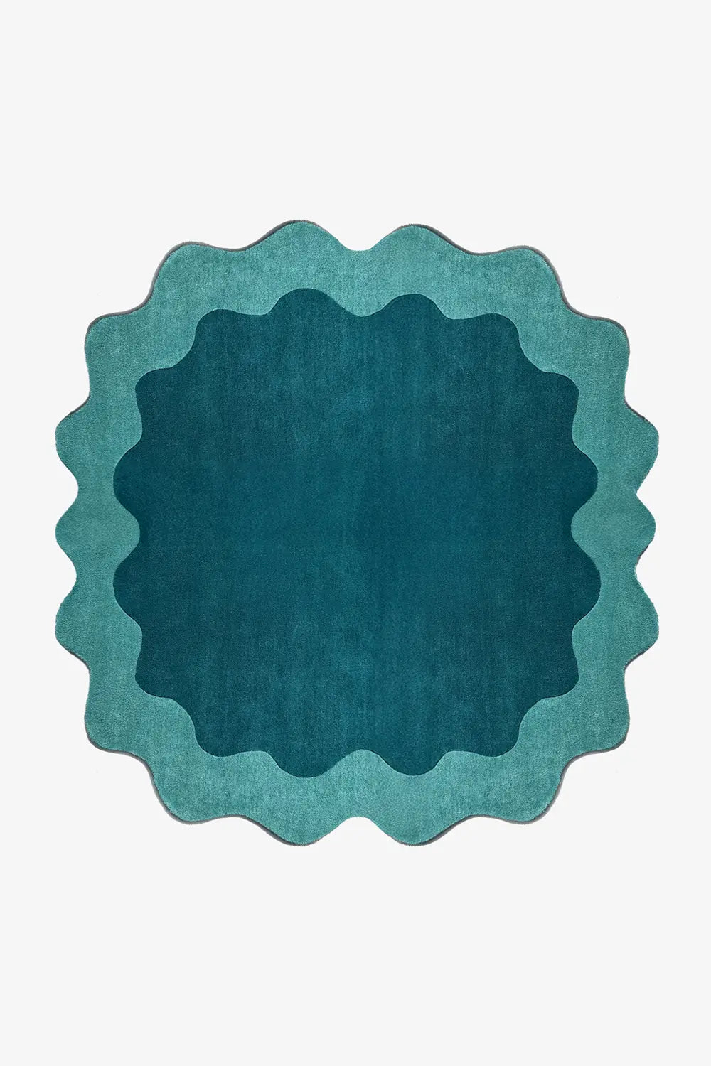 Scallop Round Hand Tufted Wool Rug、mySite、gigharbornorthrealestate