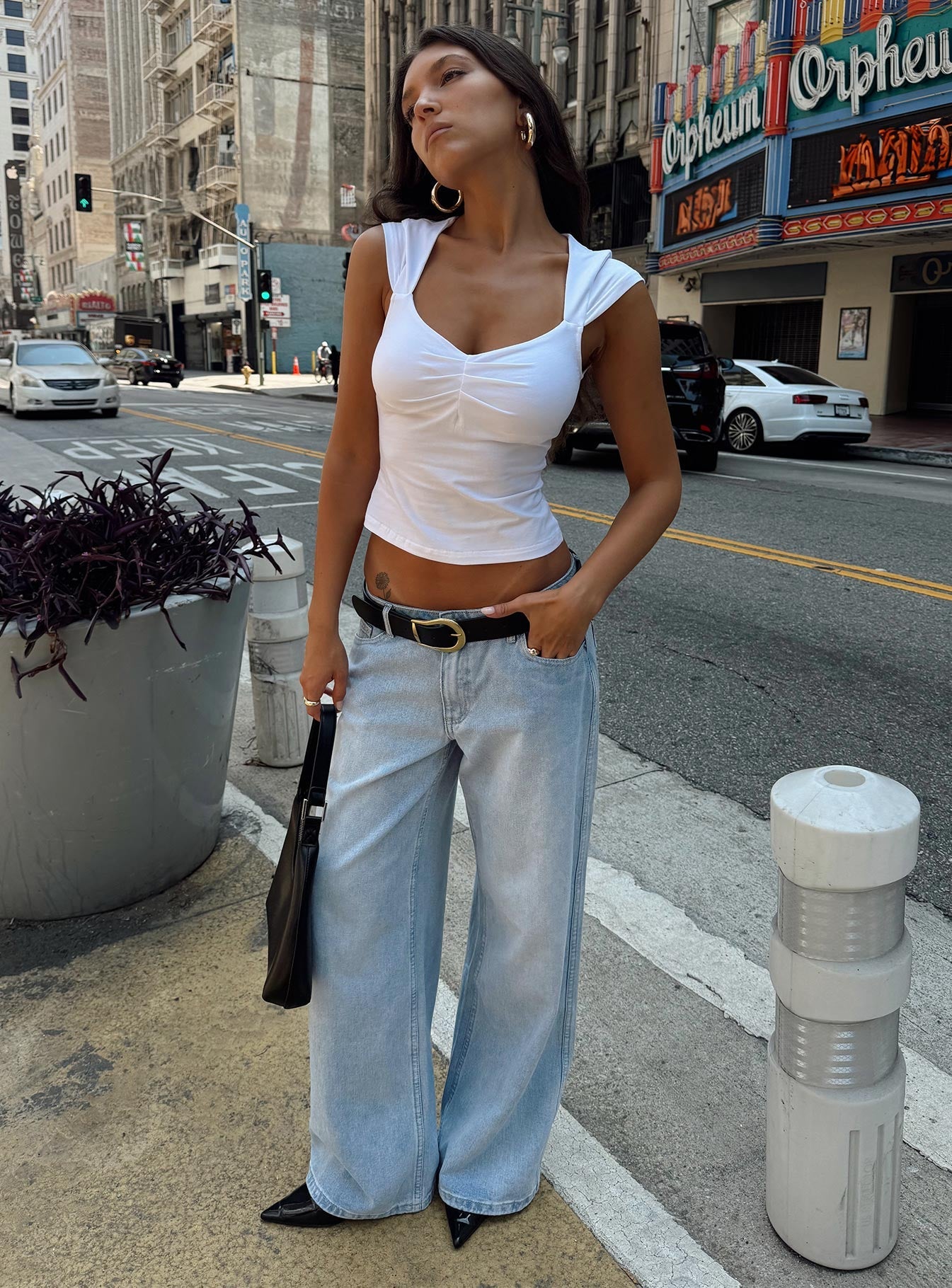 Ramos Low Rise Denim Jeans Light Wash Petite、mySite、solidvoid