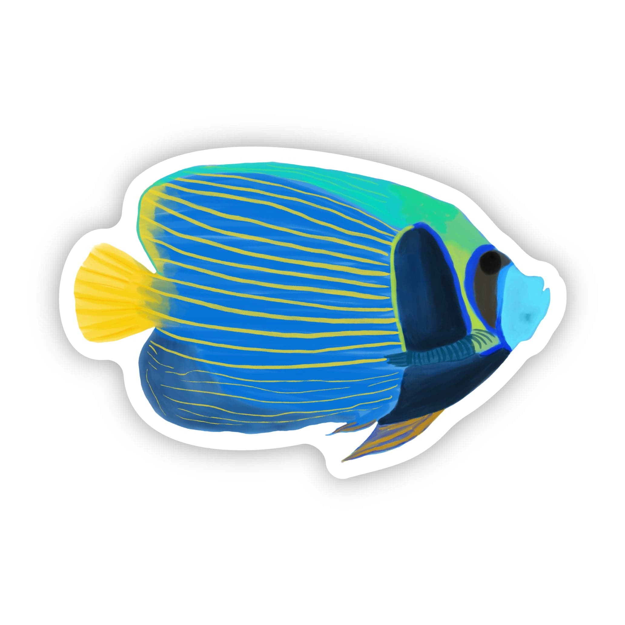  Blue Exotic Fish Sticker、mySite、ghnorth