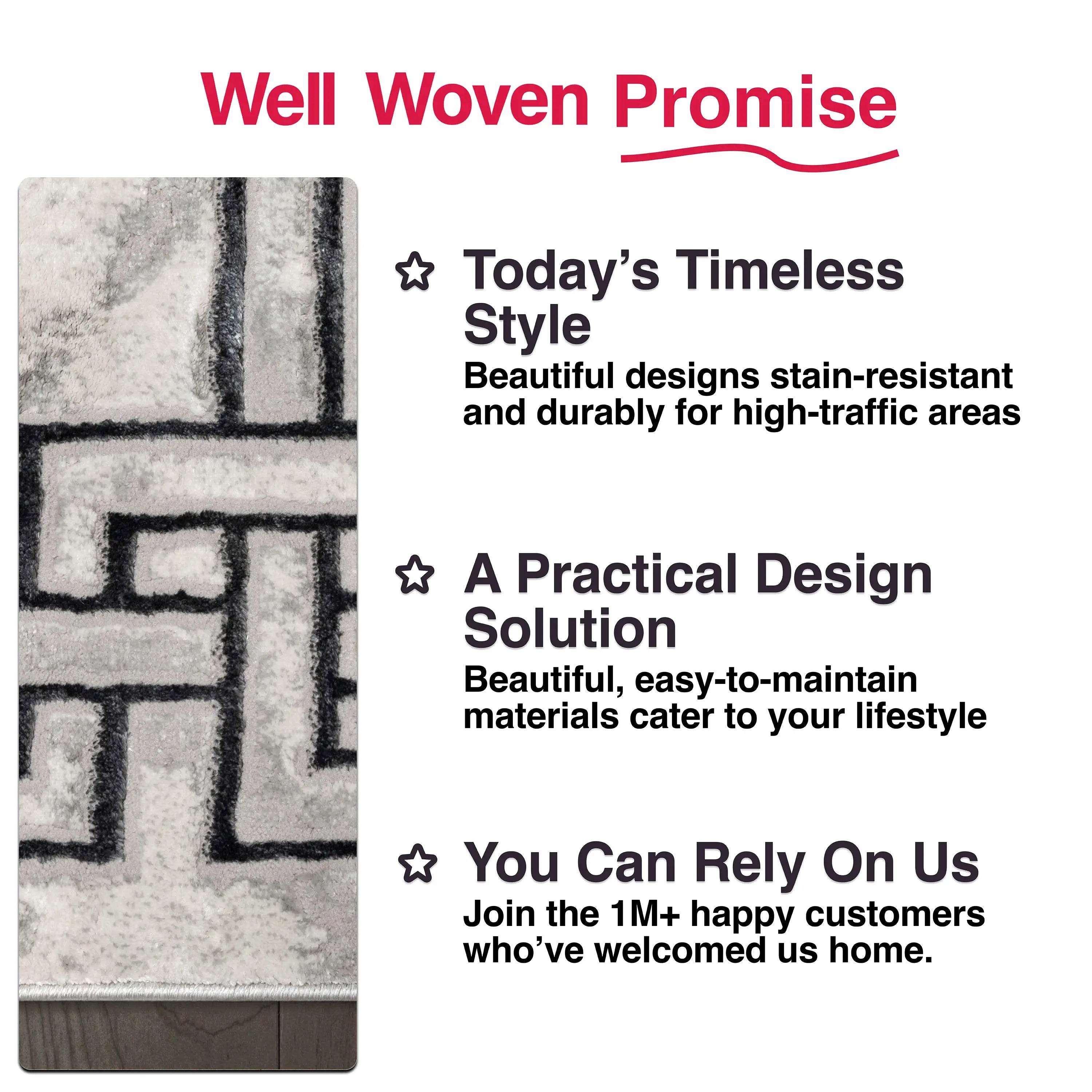 Huntington Retro Marble Border Glam Rug、mySite、gigharbornorthrealestate