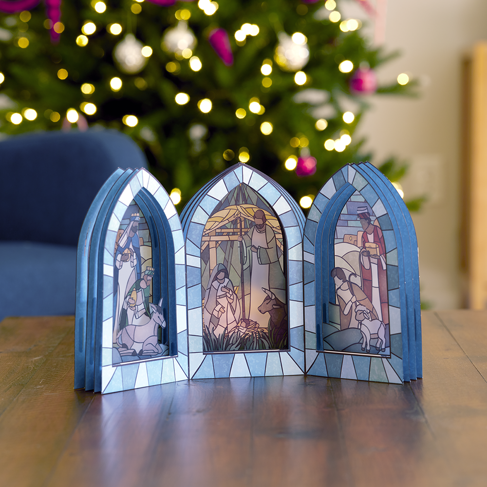 Stained Glass Nativity Windows Giant Pop-Up Gift、mySite、solidvoid