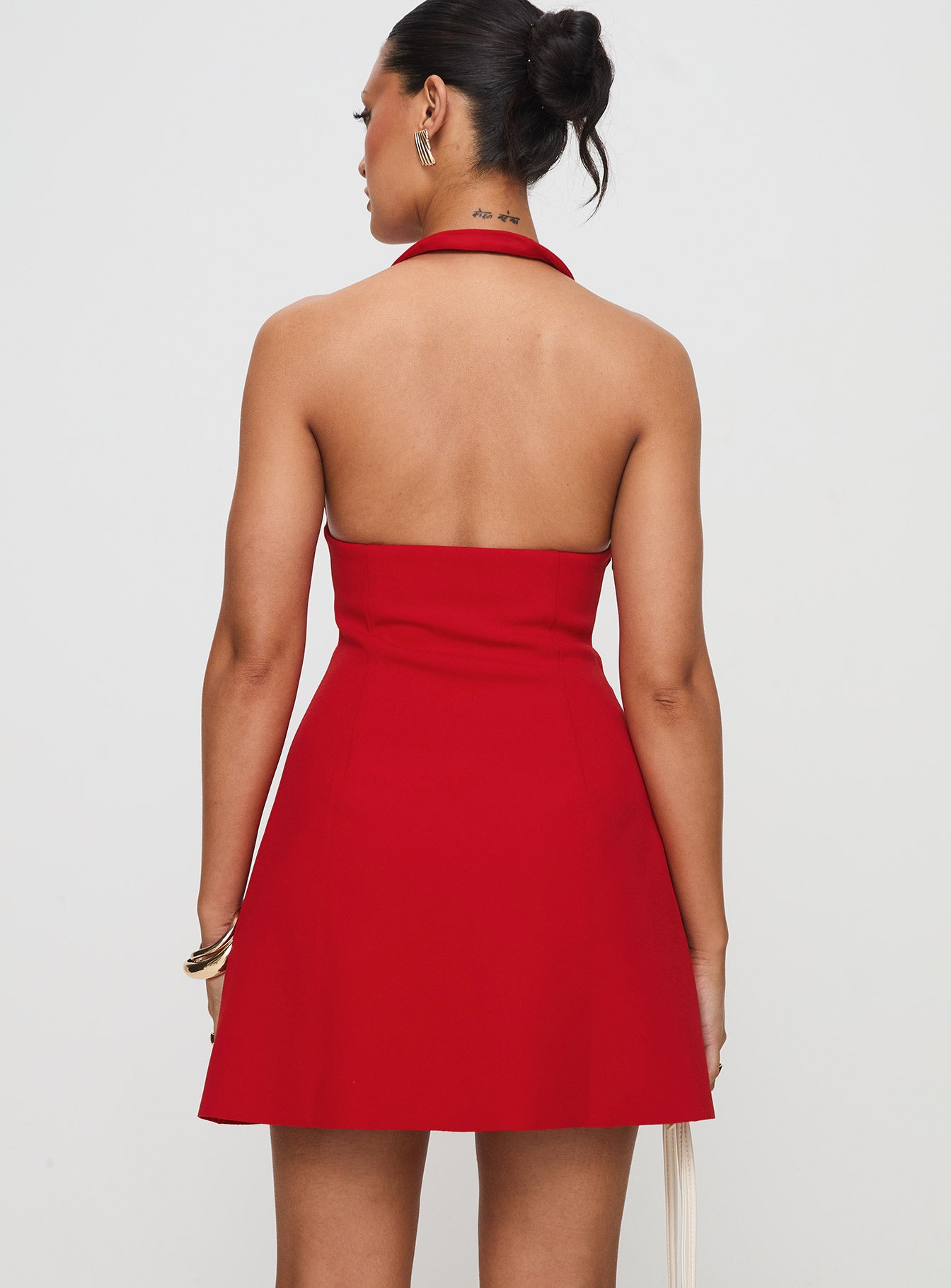 Girly Girl Halter Mini Dress Red、mySite、solidvoid