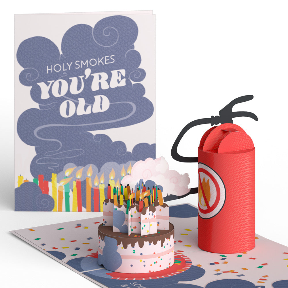 Holy Smokes You're Old Birthday Pop-Up Card、mySite、solidvoid