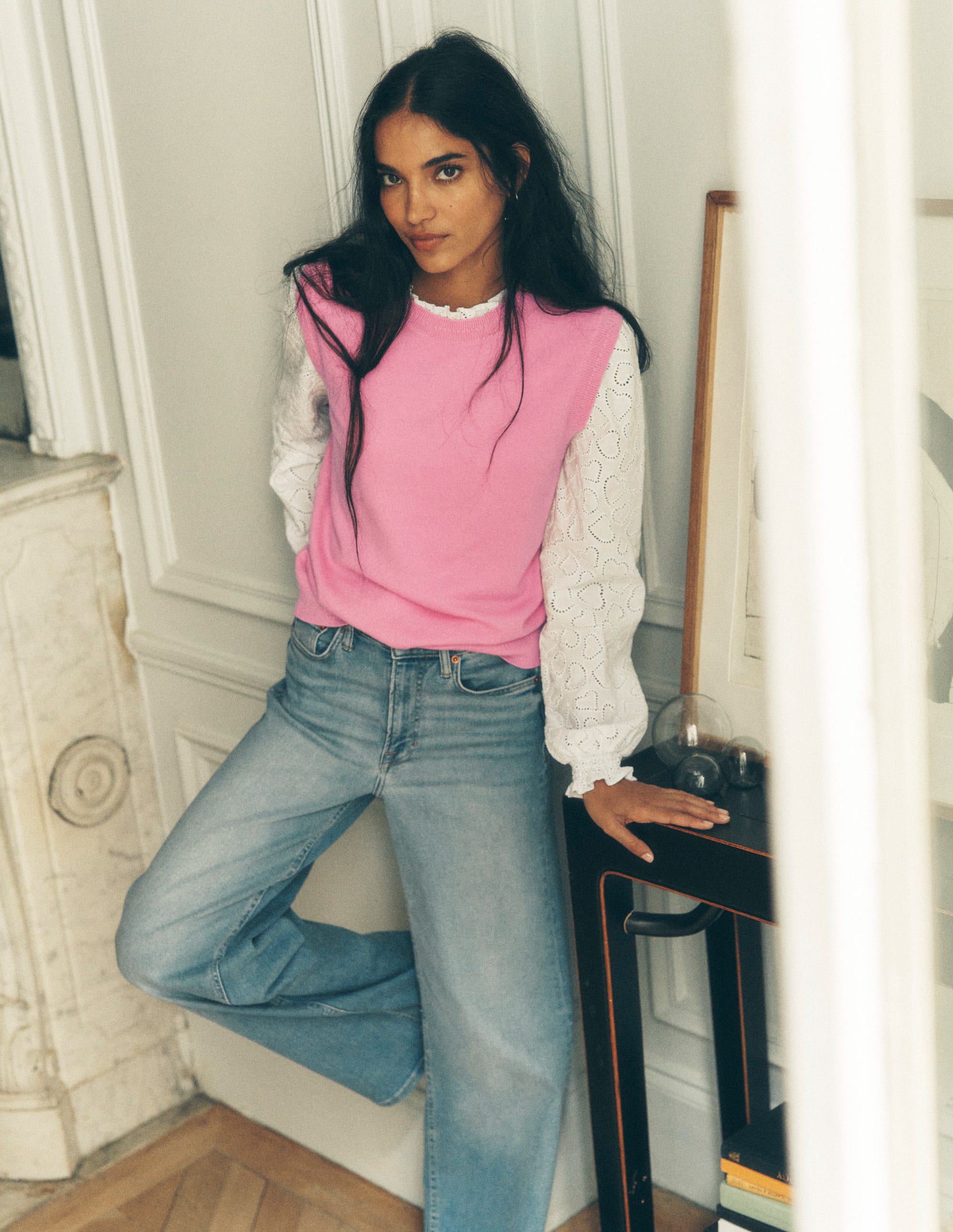  Eva Cashmere Vest-Meadowsweet Pink、mySite、ashleygrahame