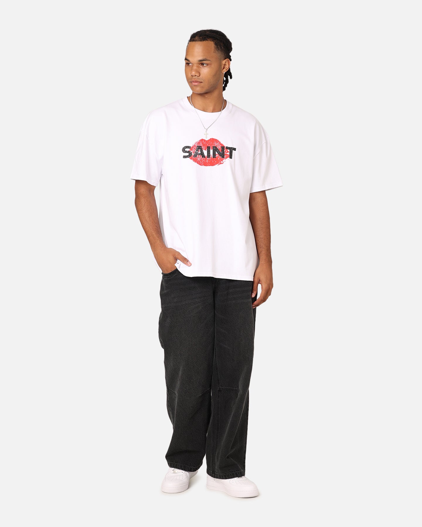 Saint Morta Love Helpline T-Shirt White、mySite、zt4zffjzw