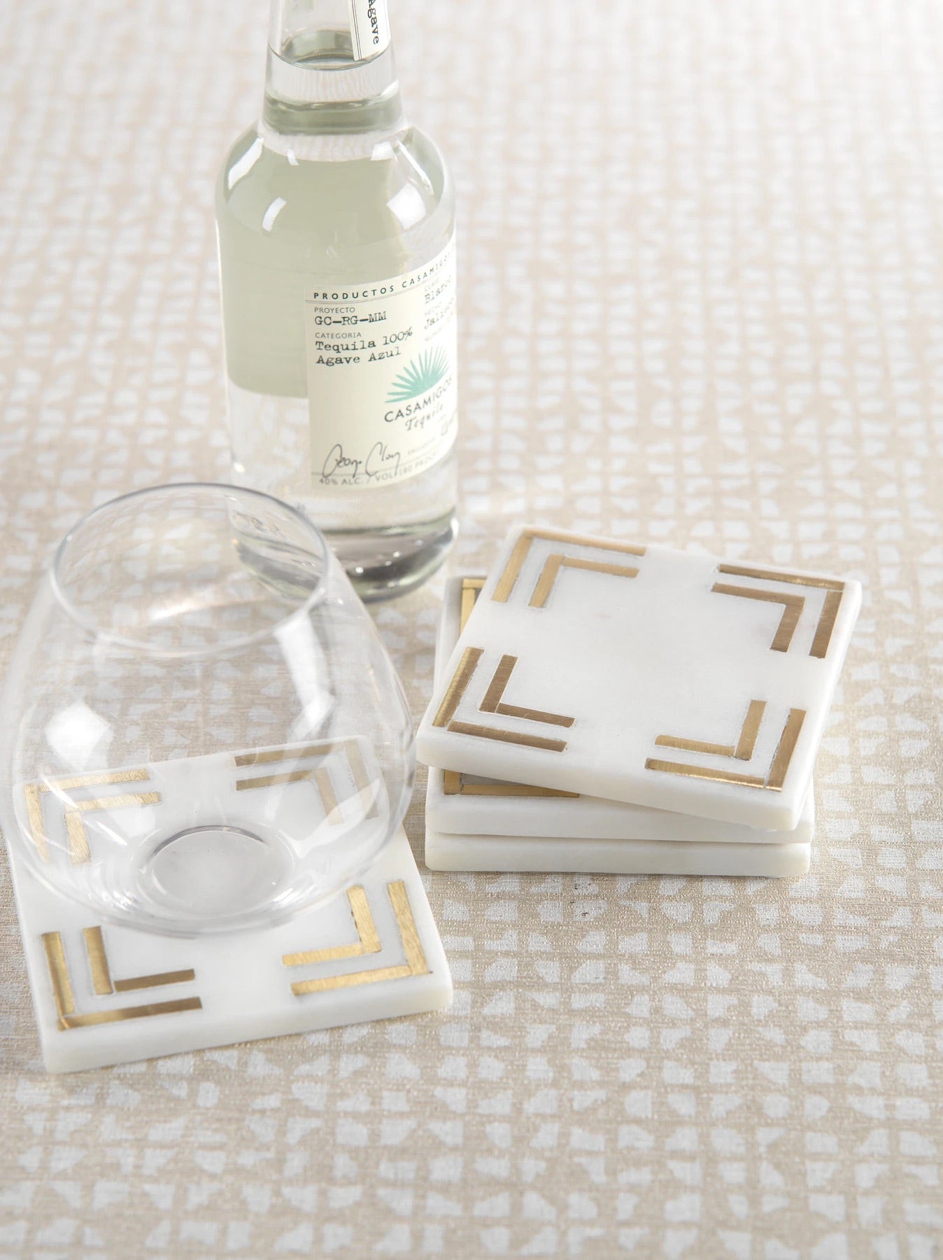  Marmo Marble Square 4 Coasters - Set of 4、mySite、elrpsem3k