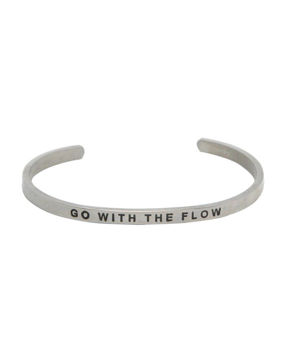 Go With the Flow Inspirational Cuff Bracelet、mySite、topwebapps