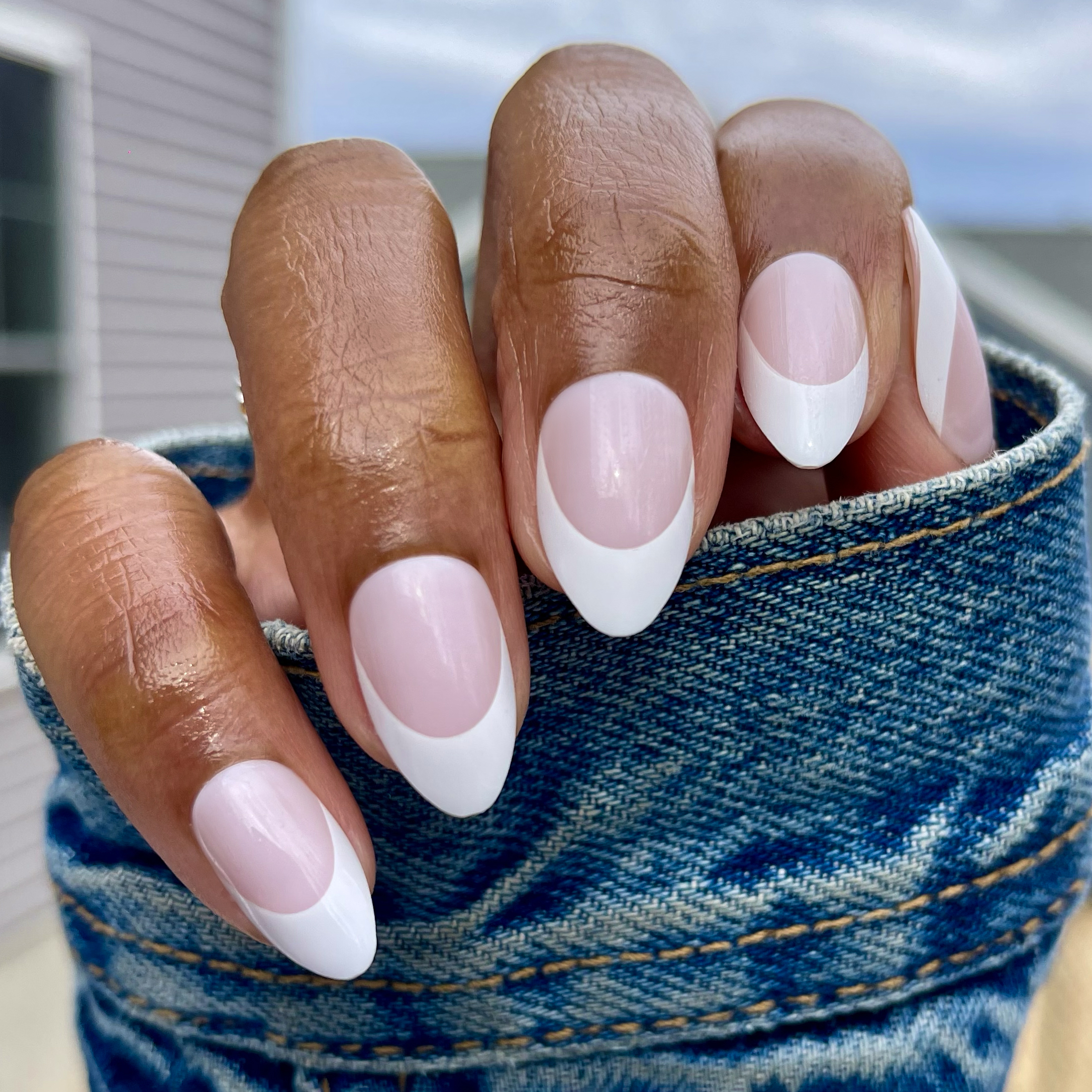 Thick French - Press-On | Medium | Almond、mySite、solidvoid