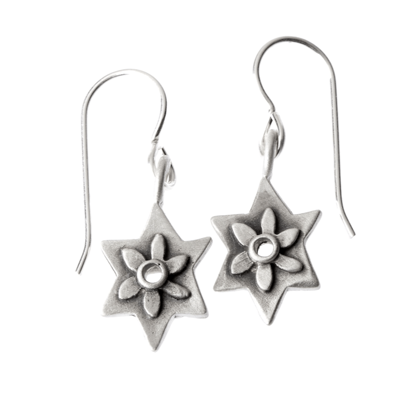 Botanical Star of David Sterling Silver Earrings by Emily Rosenfeld、mySite、topwebapps