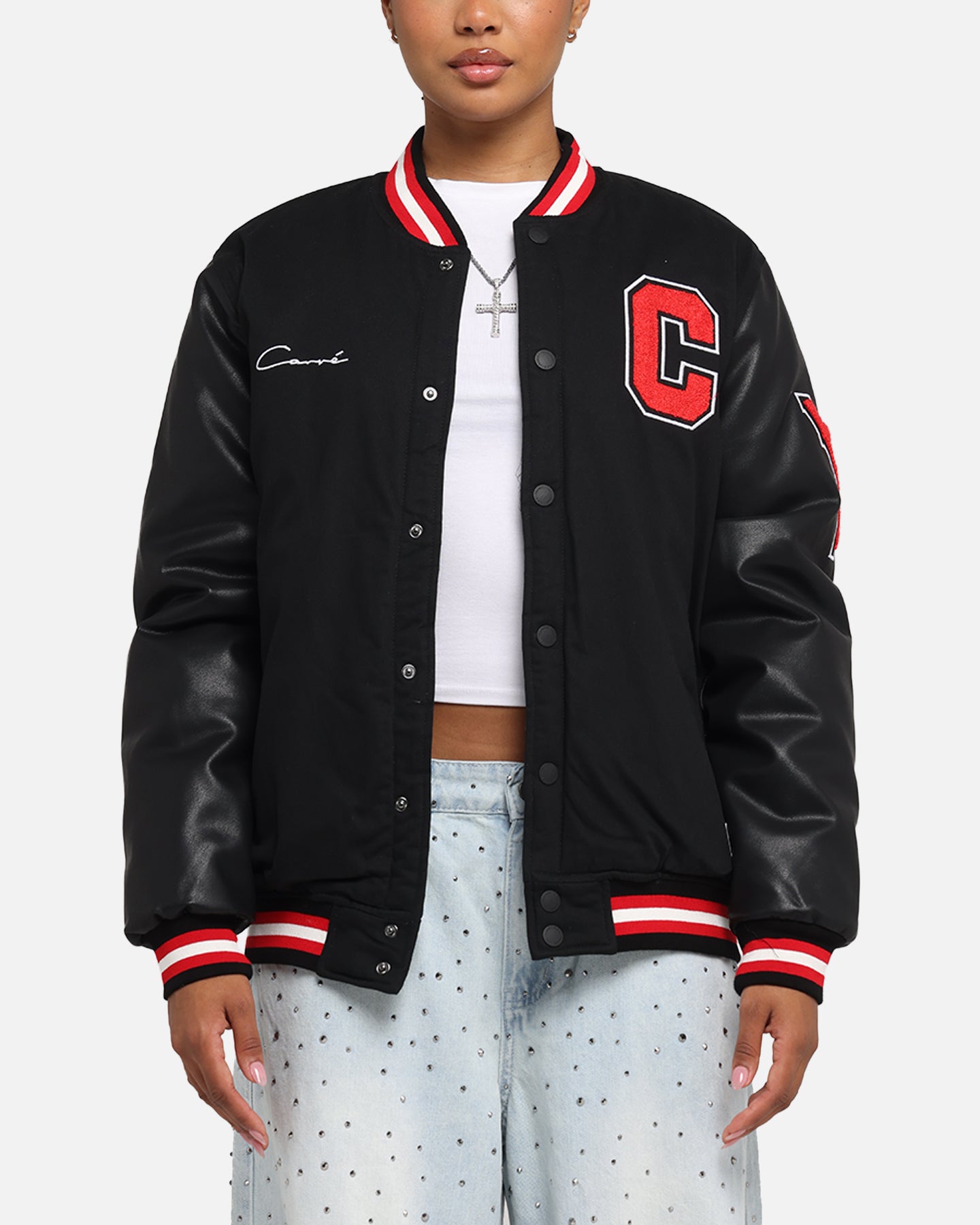 Carre MVP Varsity Jacket Black/Red、mySite、zt4zffjzw