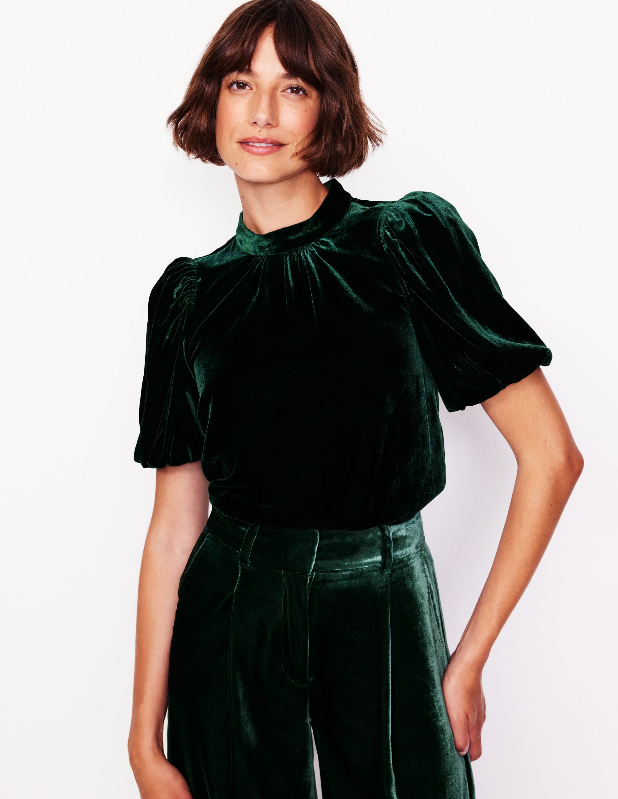  Puff Sleeve Velvet Top-Glade、mySite、ashleygrahame