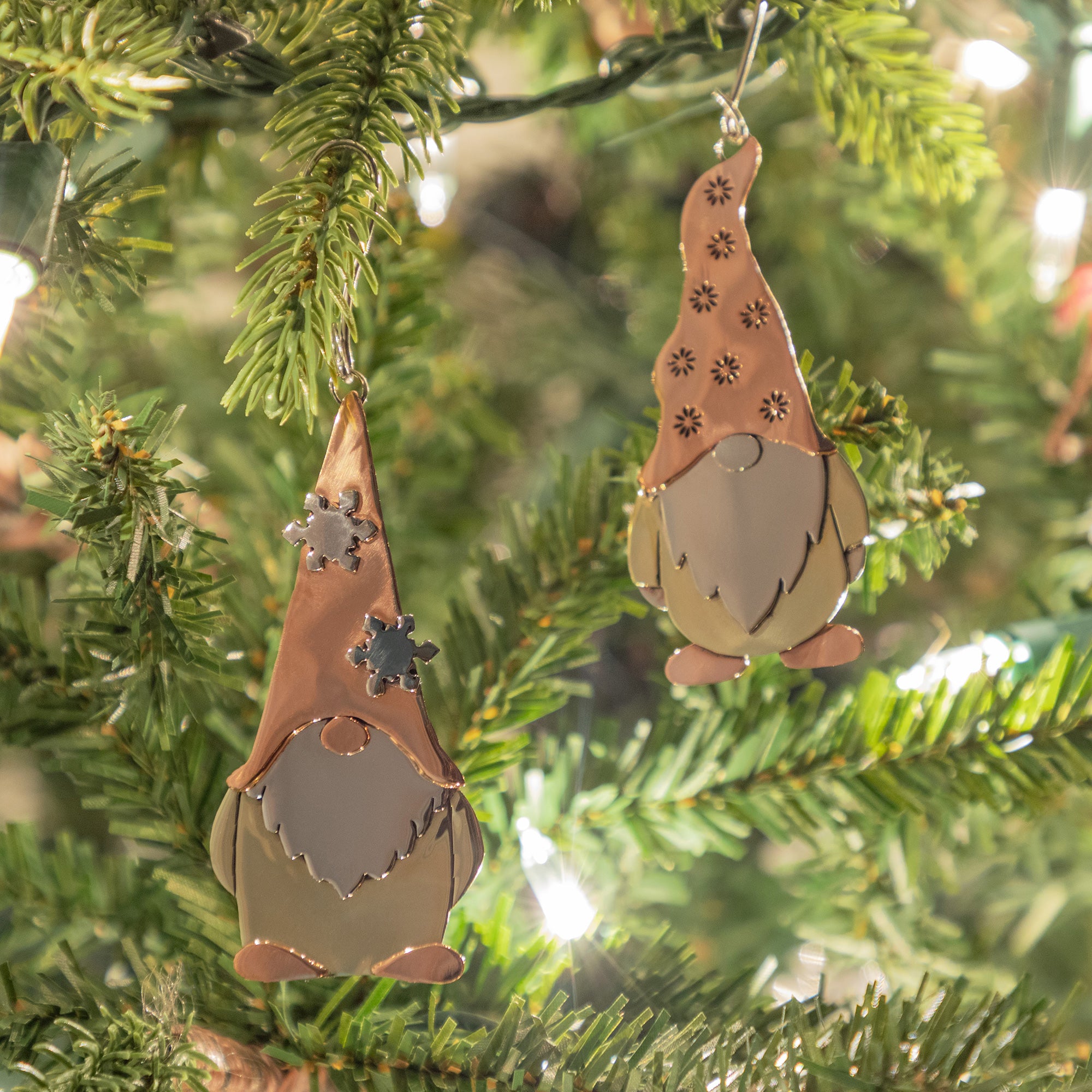 Cute Gnome Mixed Metal Ornament、mySite、camillekostekn