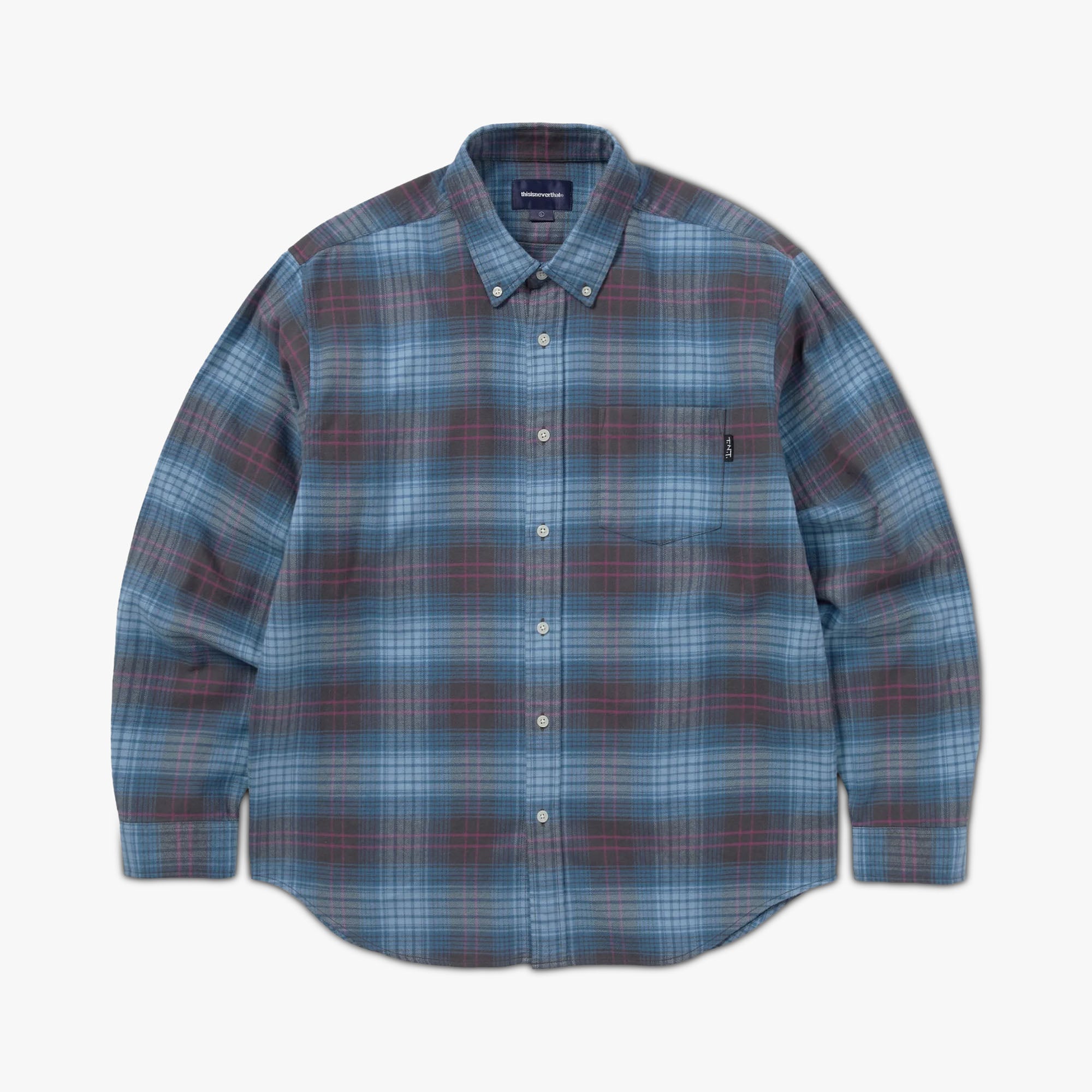 thisisneverthat Flannel Check Shirt Blue、mySite、merchandisen