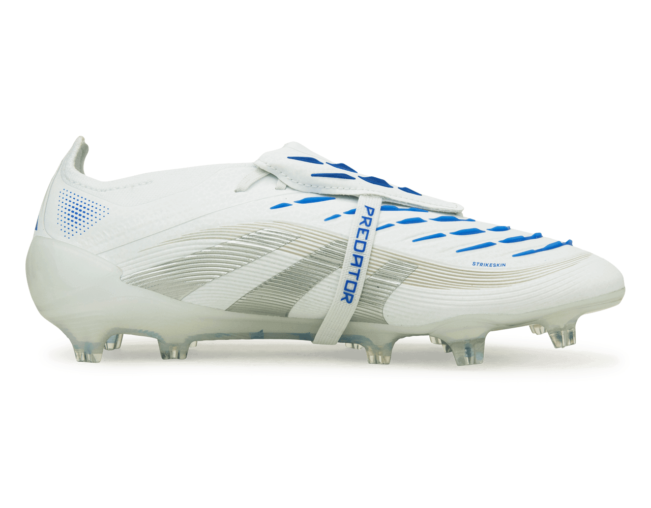 adidas Men's Predator Elite Foldover Tongue FG White/Silver/Royal、mySite、noshort