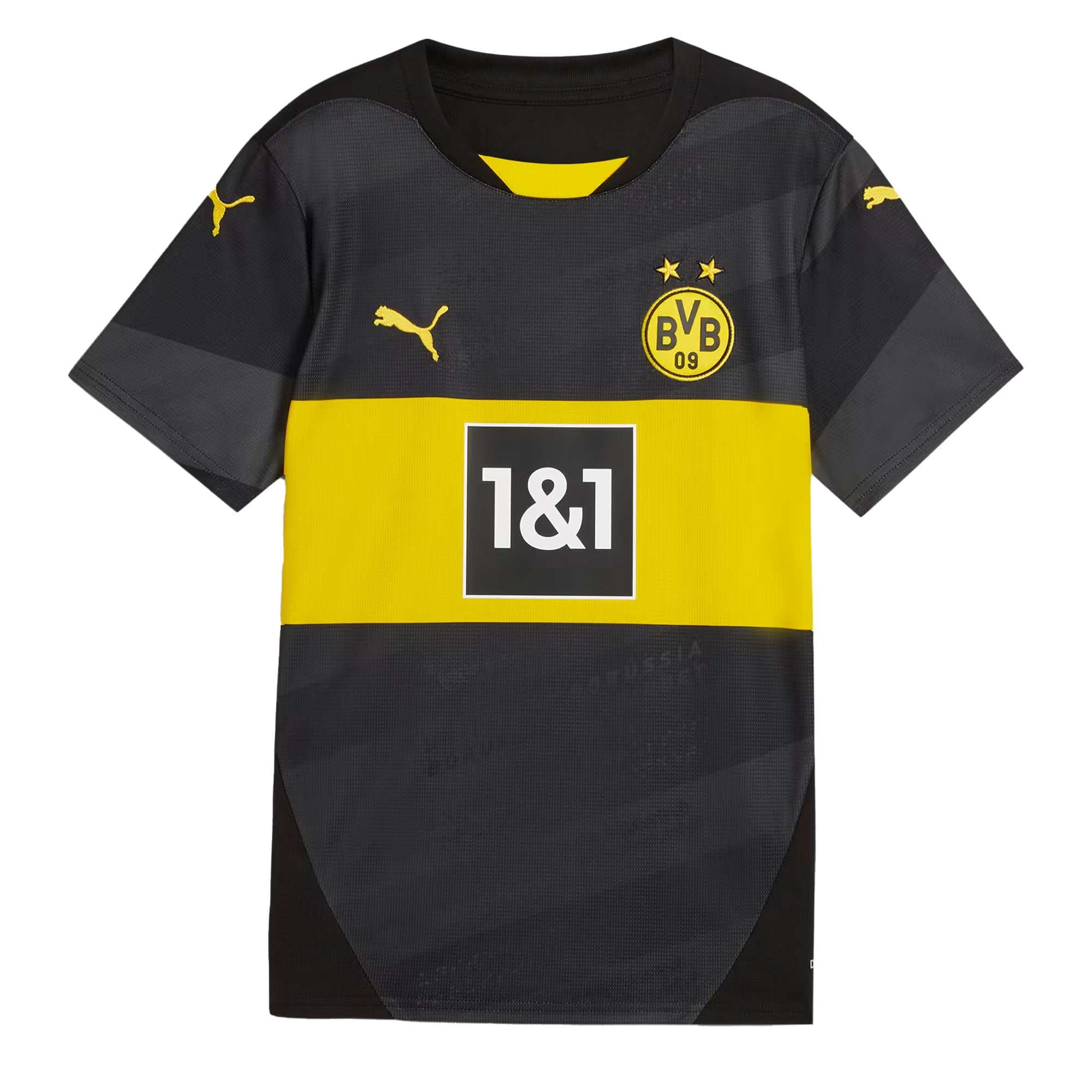 PUMA Kids Borussia Dortmund 2024/25 Away Jersey Black/Faster Yellow、mySite、bottomscart