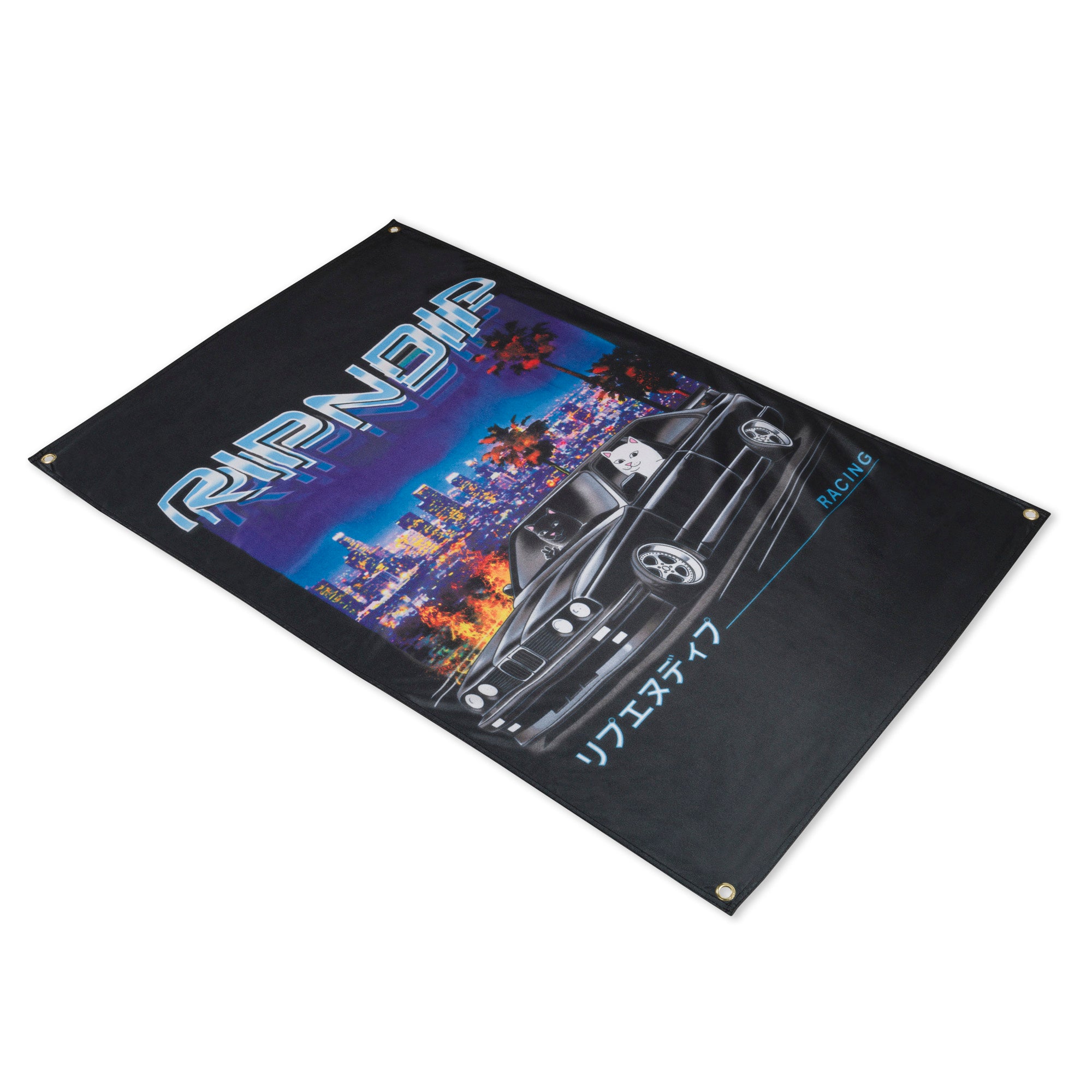  Vroom Vroom Wall Banner (Black)、mySite、merchandisen
