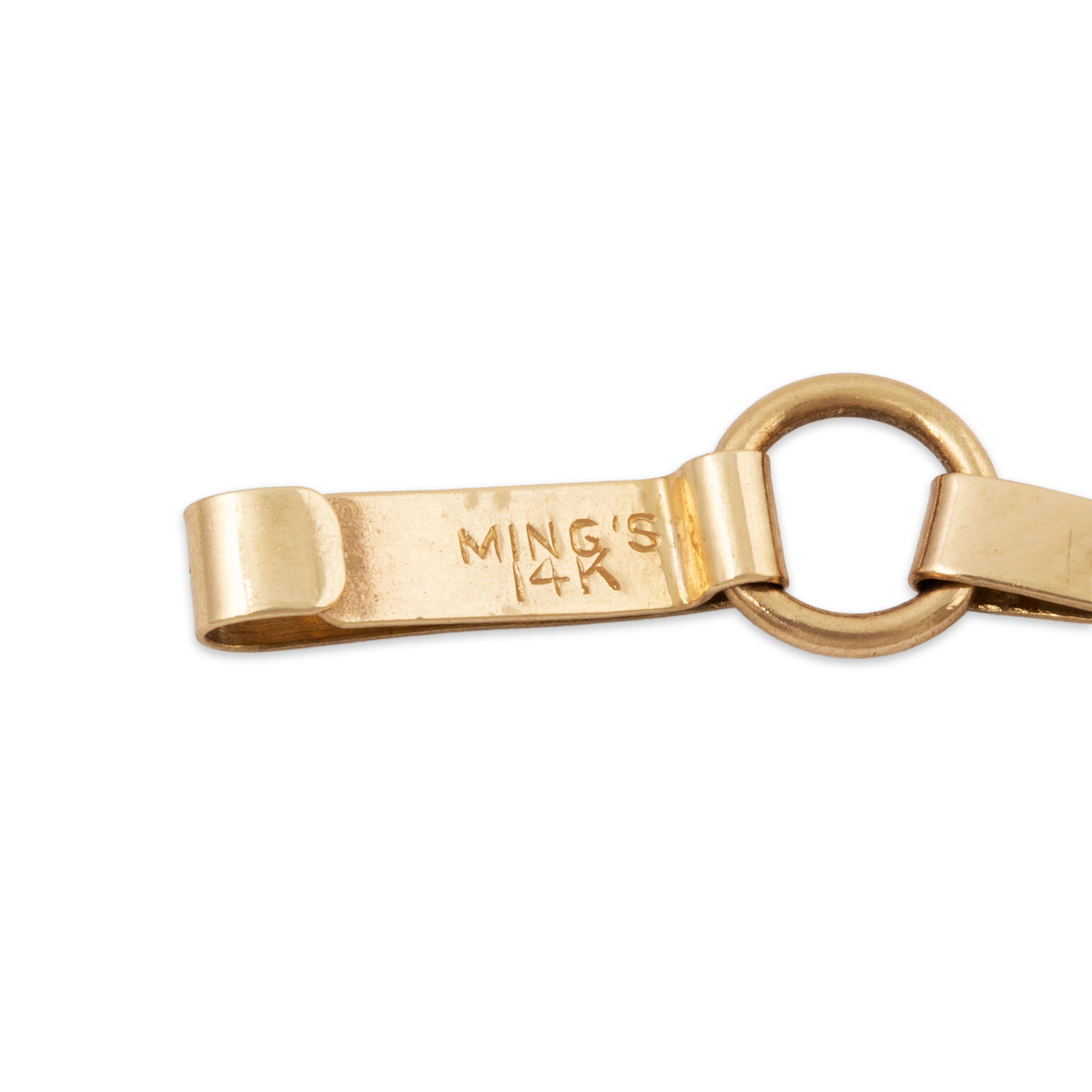 Vintage Ming's Heavy 14k Yellow Gold 19cttw Jade Carved Blossoms Bracelet 6.75、mySite、hinf8tx79