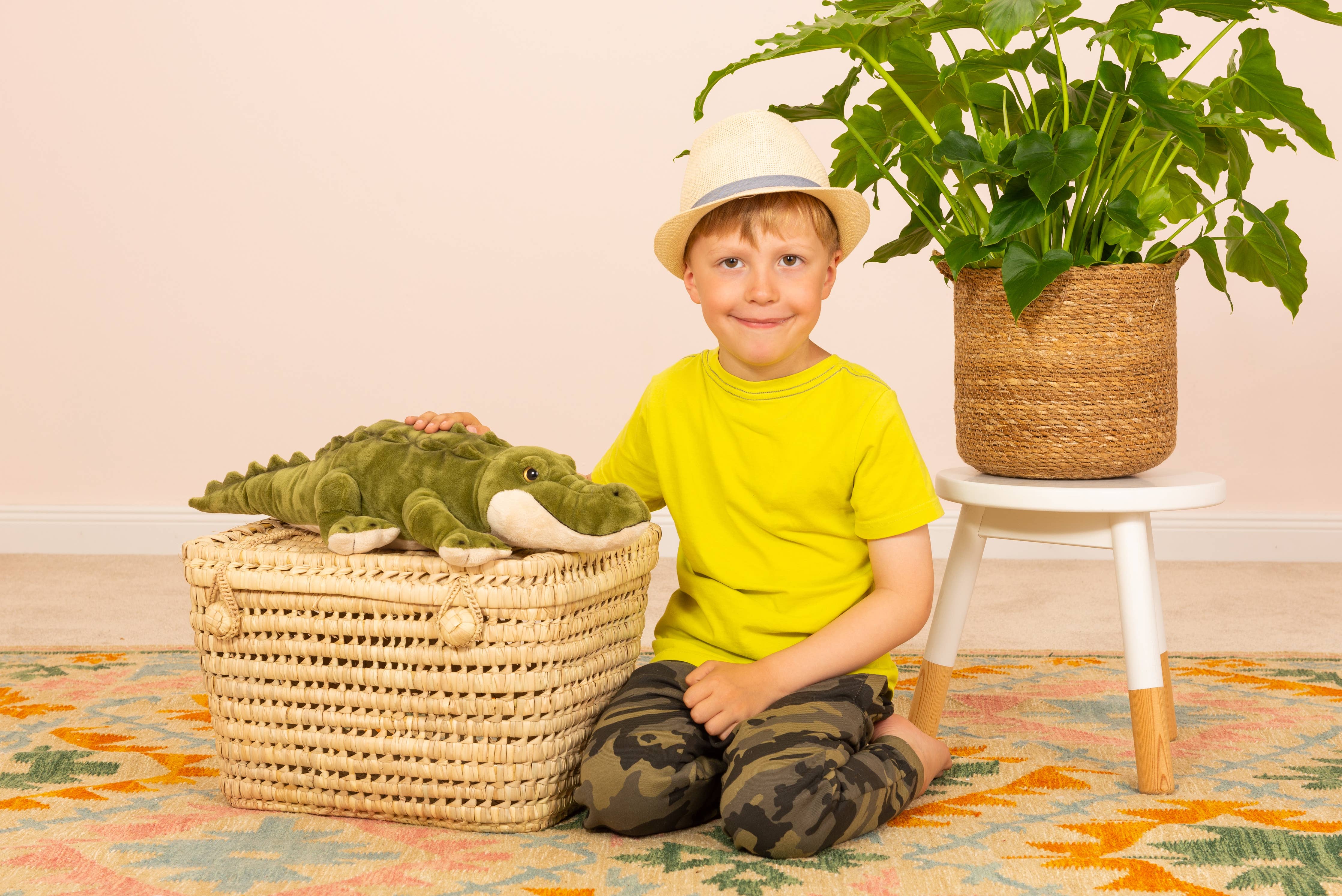 Large Happy Plush Nile Crocodile 60 cm by Teddy Hermann、mySite、g9winljtr