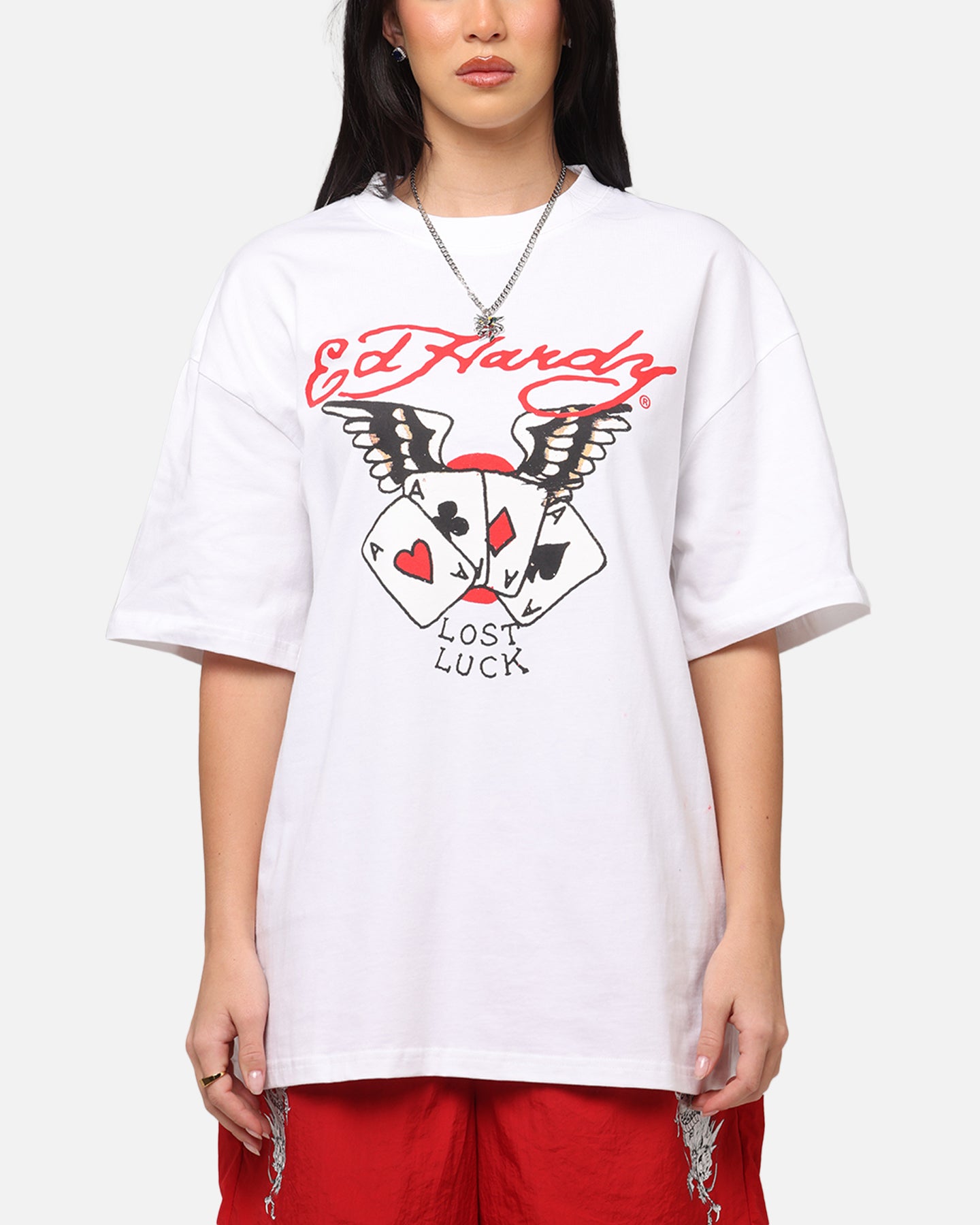 Ed Hardy Lost Luck T-Shirt White、mySite、zt4zffjzw