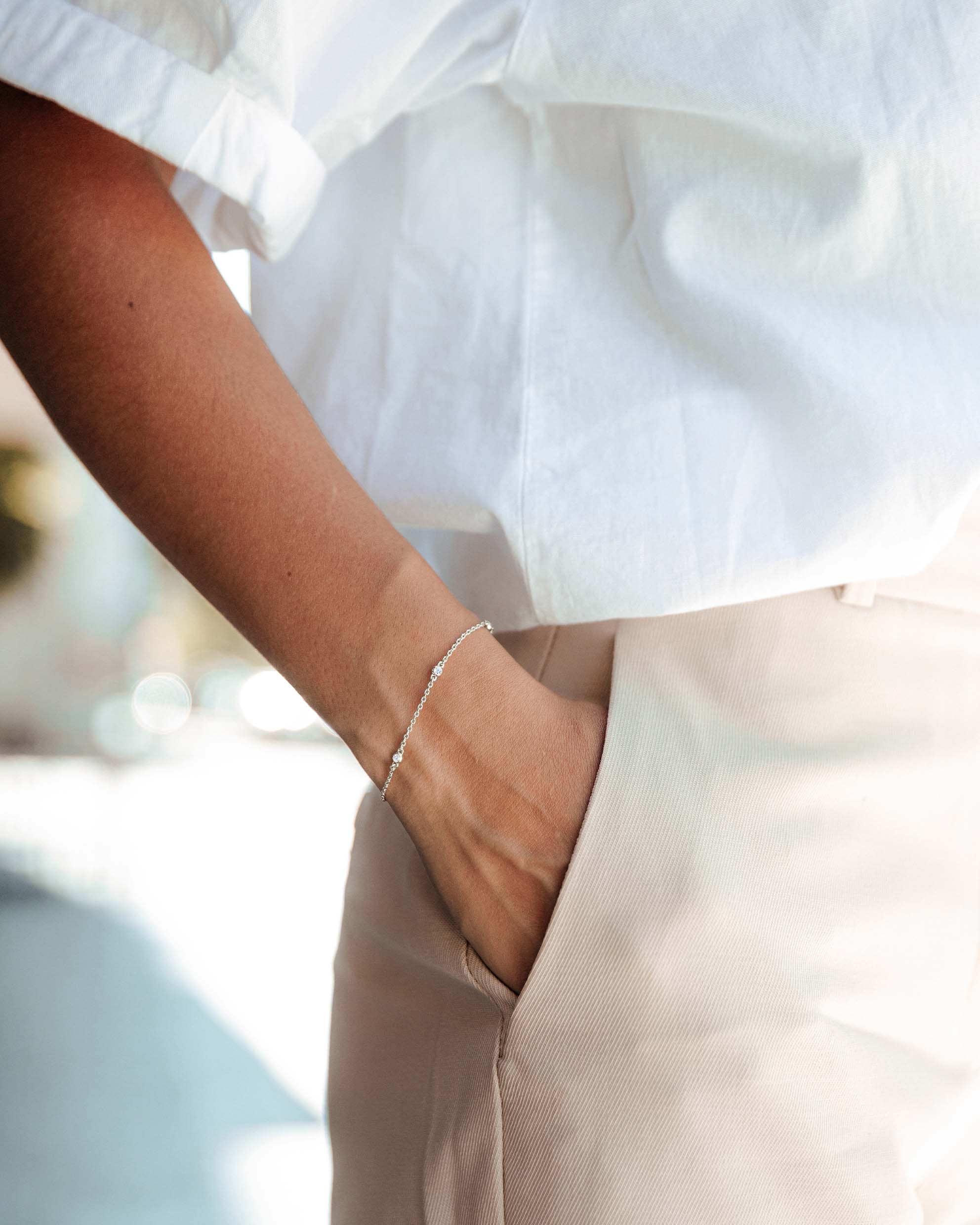  The Sapphire Trio Bracelet - Silver