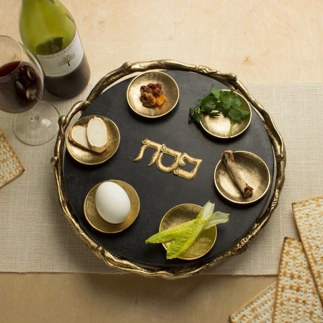 Black and Gold Marble Seder Plate、mySite、topwebapps