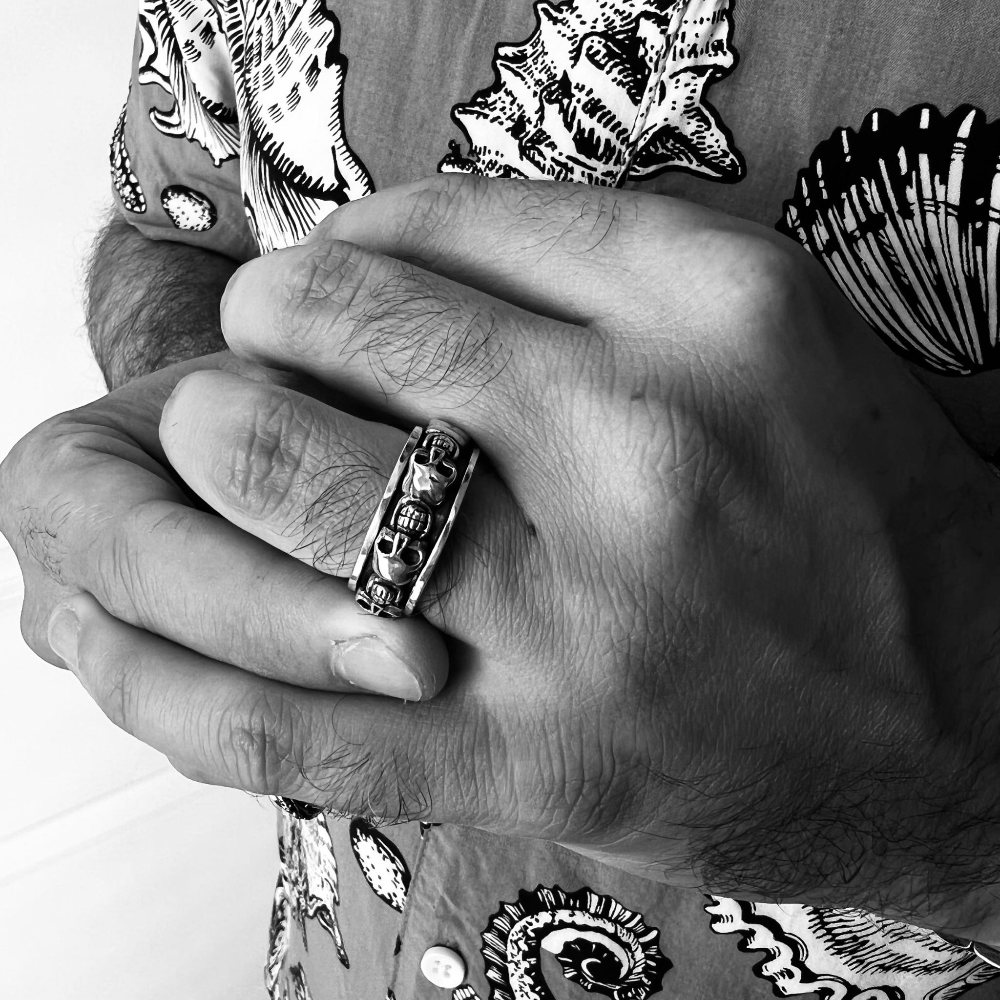 Sterling Silver Skull Spinner Ring / SSR0037、mySite、dreamappss