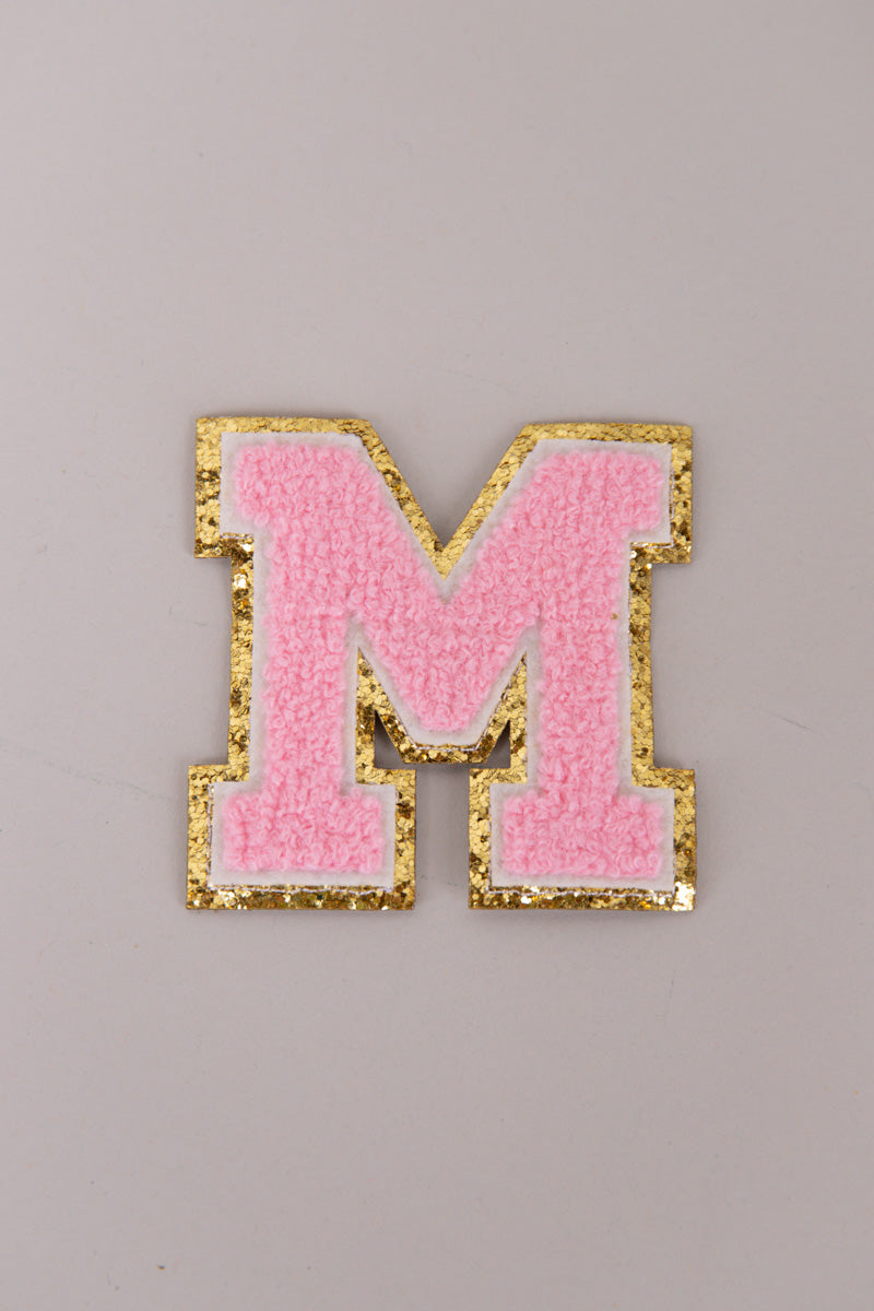 Chenille Adhesive Letter Patches- Light Pink 5.5cm、mySite、hinf8tx79
