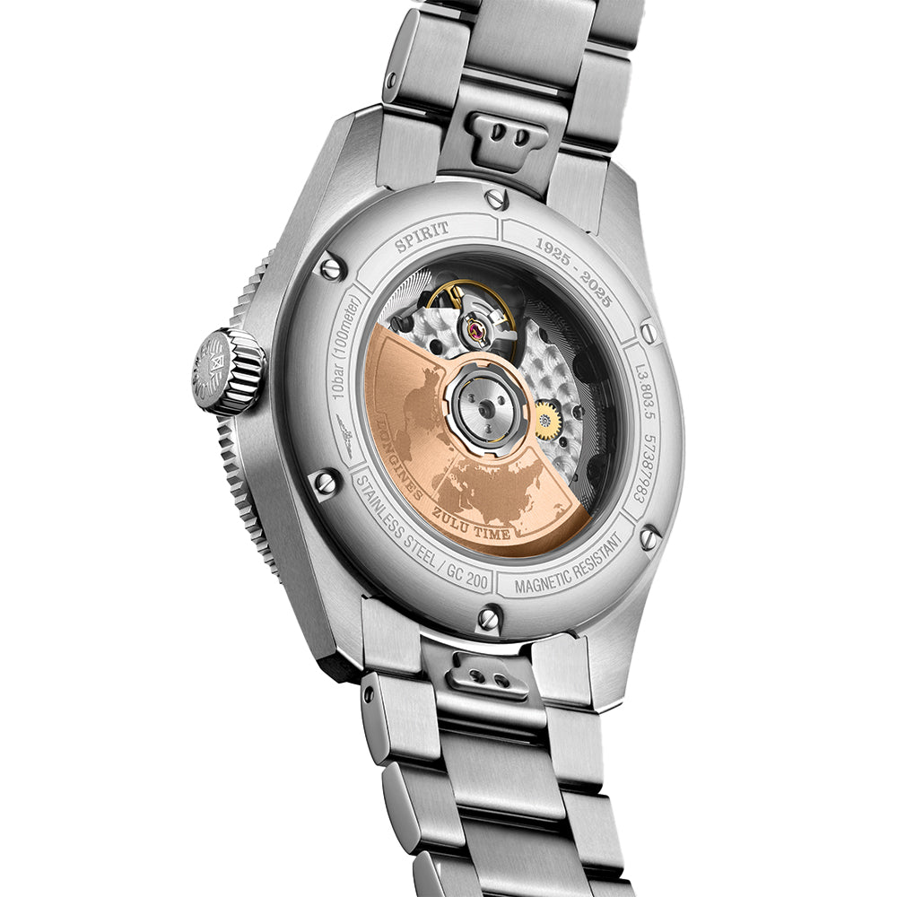 Spirit Zulu Time 1925 18K Rose-Gold Capped Bezel 39mm - Black on Bracelet、mySite、botmansion