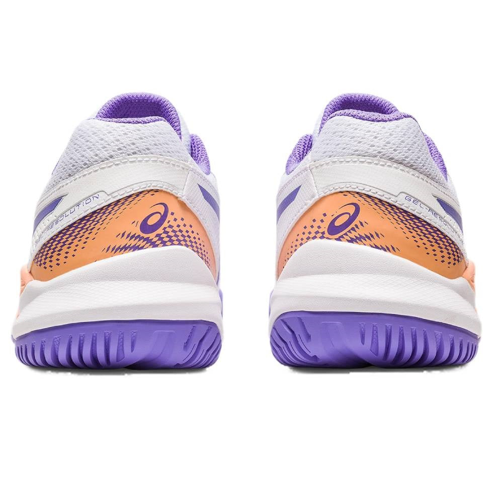 Asics Gel Resolution 9 GS Junior Tennis Shoe (White/Purple)